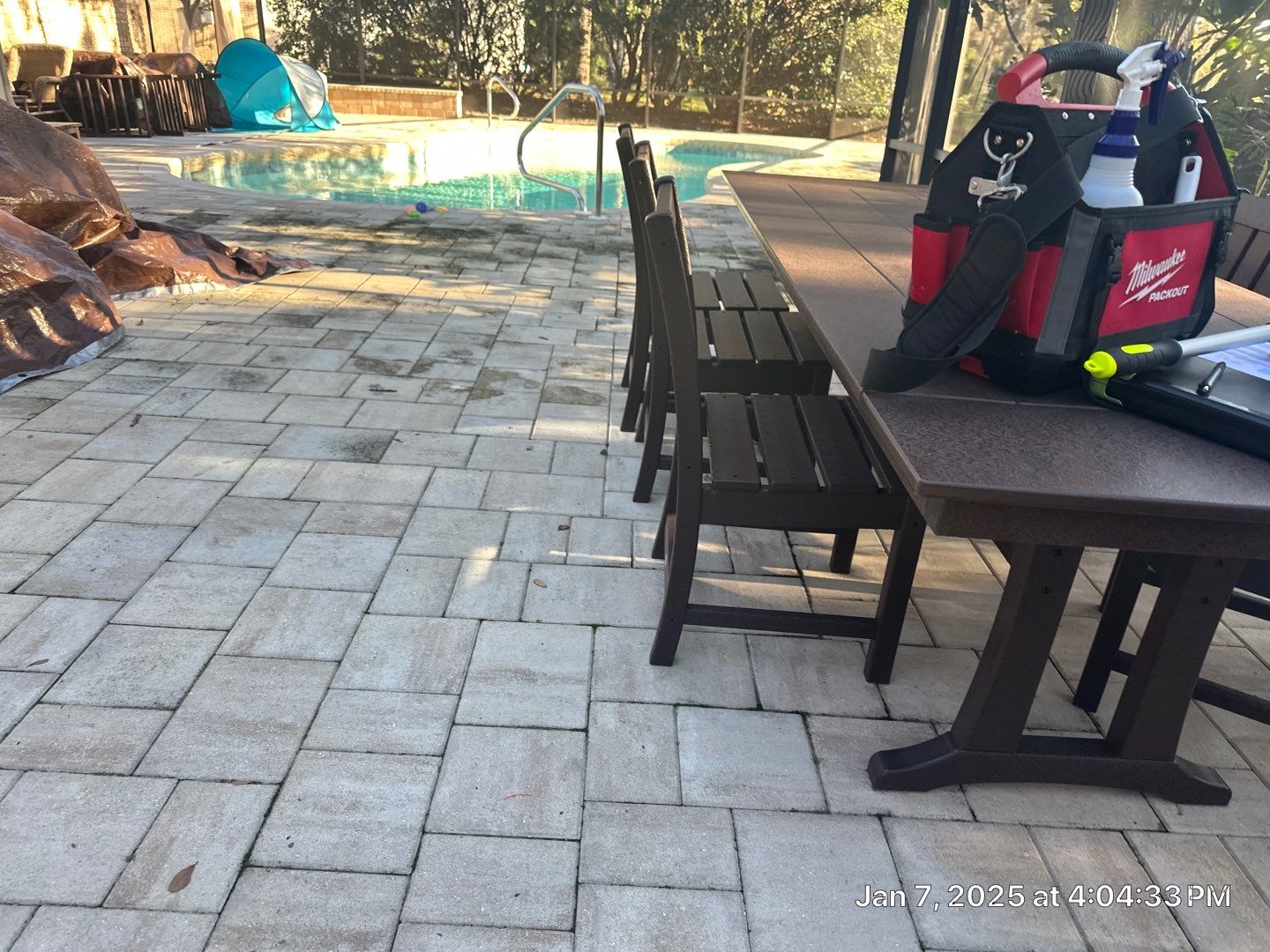 paver patio using Concrete Sealant by DuraSeal