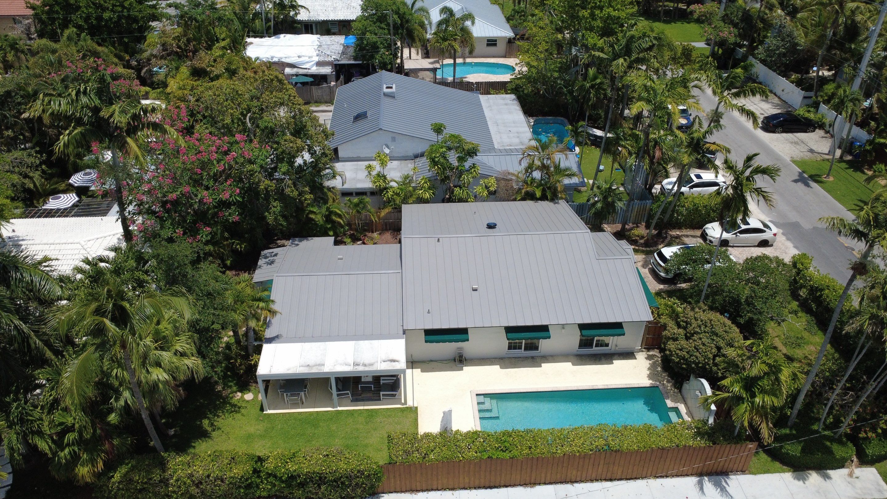 Residential Roofing Installation using 1" Nail strip metal roof by BLUES BROTHERS ROOFING
