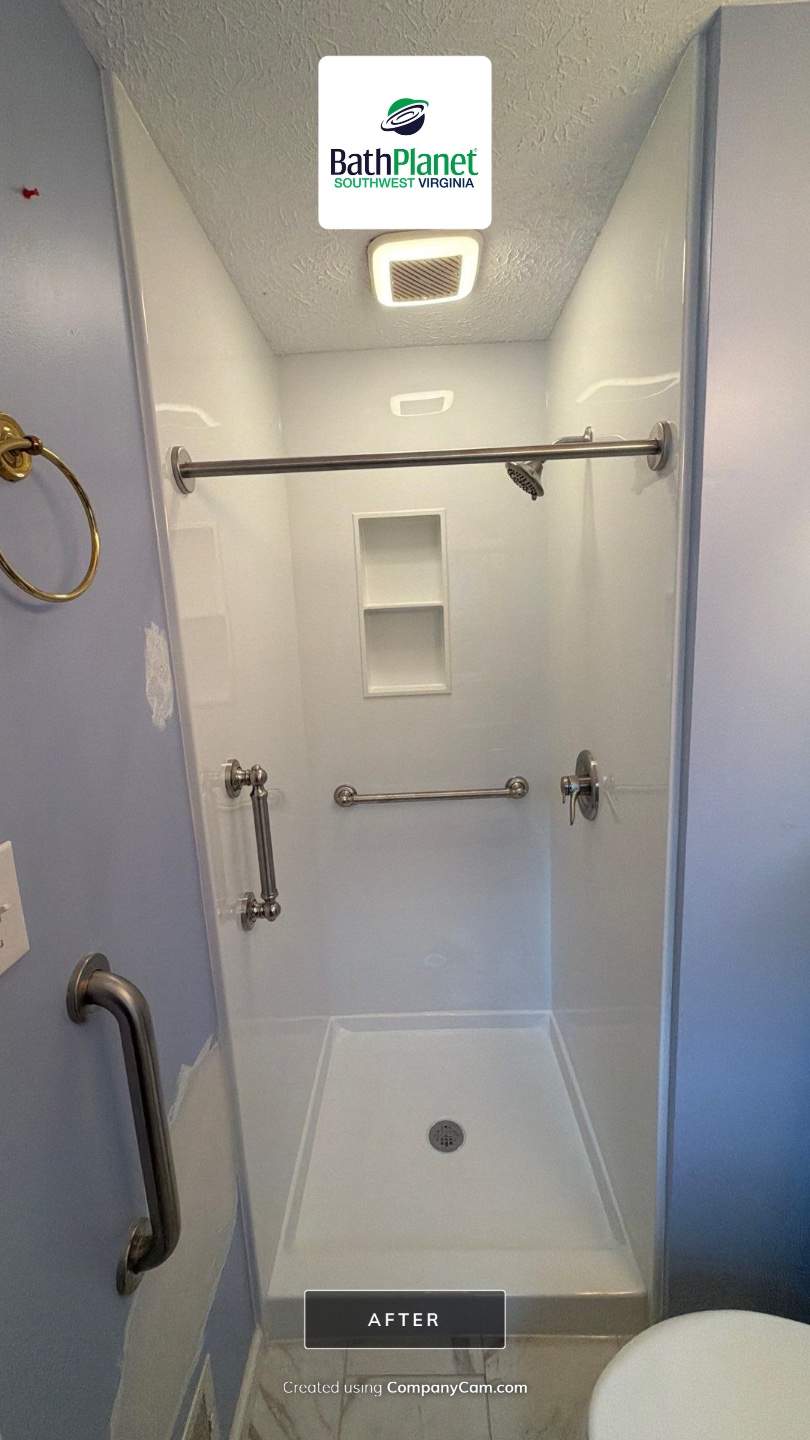 Shower Stall - Kit vs Custom by BathPlanet SW Virginia