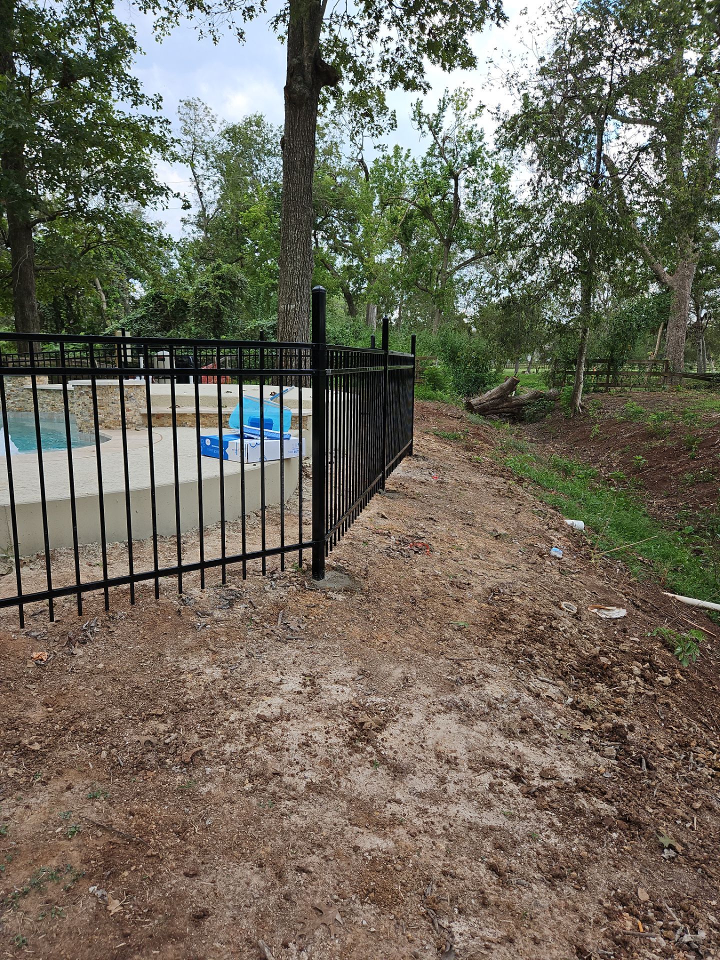 Ranch Style fence Plus Iron installation by Tim's Fences