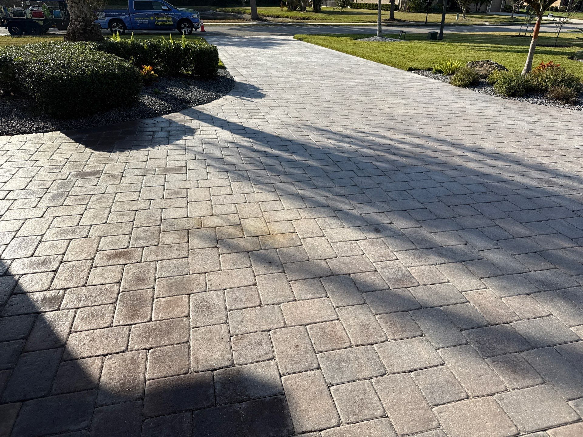 Flat Tile Roof, Paver Pool Deck & Driveway Cleaning | Cove at Twin Rivers, Parrish FL by Sunshine AquaWash