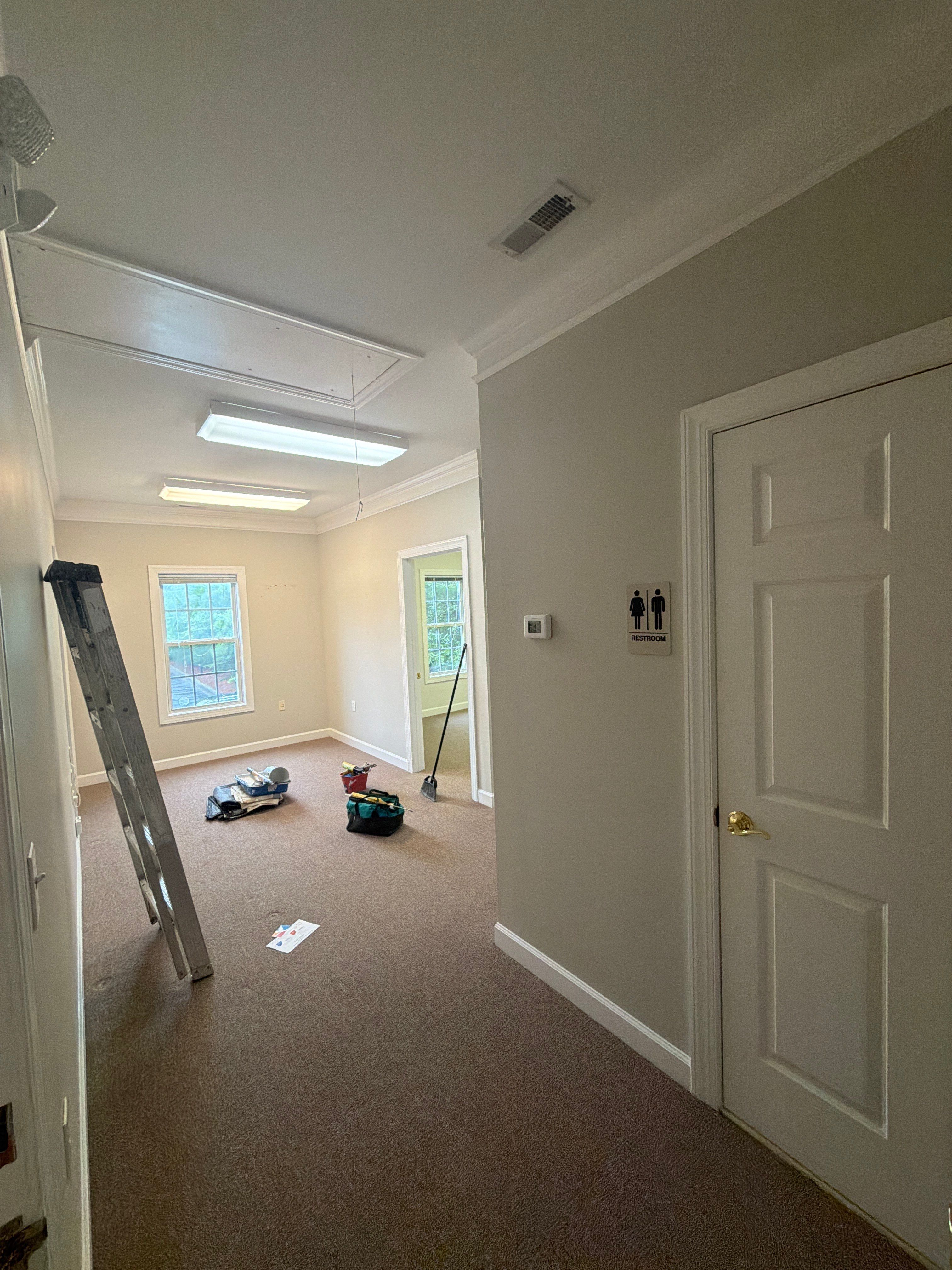 Interior Commercial Office Painting and Suite Refresh in Raleigh by Billy Weatherspoon Contractor