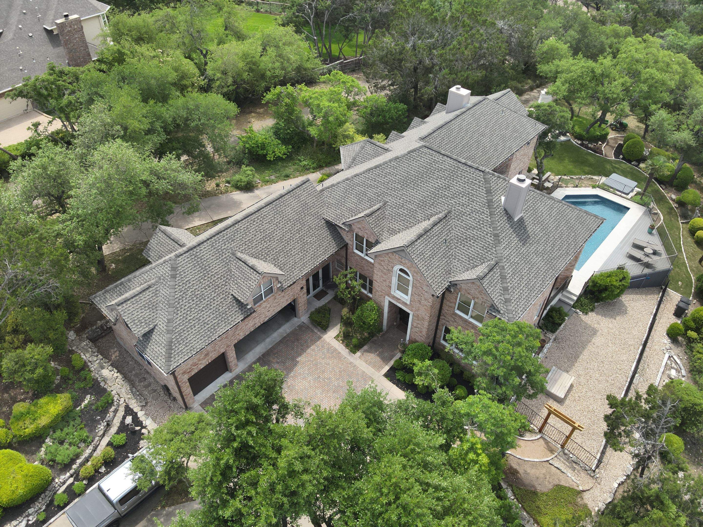 Restoring Strength & Beauty After Hail Damage using GAF - Ultra HDZ - Weathered Wood by Action Exteriors Austin