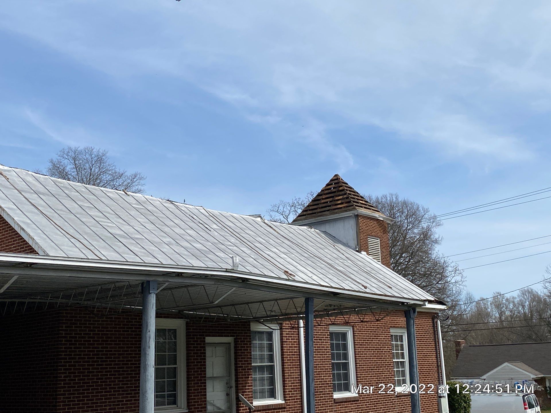 Primitive Baptist Church using Standing Seam Metal by Just In Time Roofing and Restoration