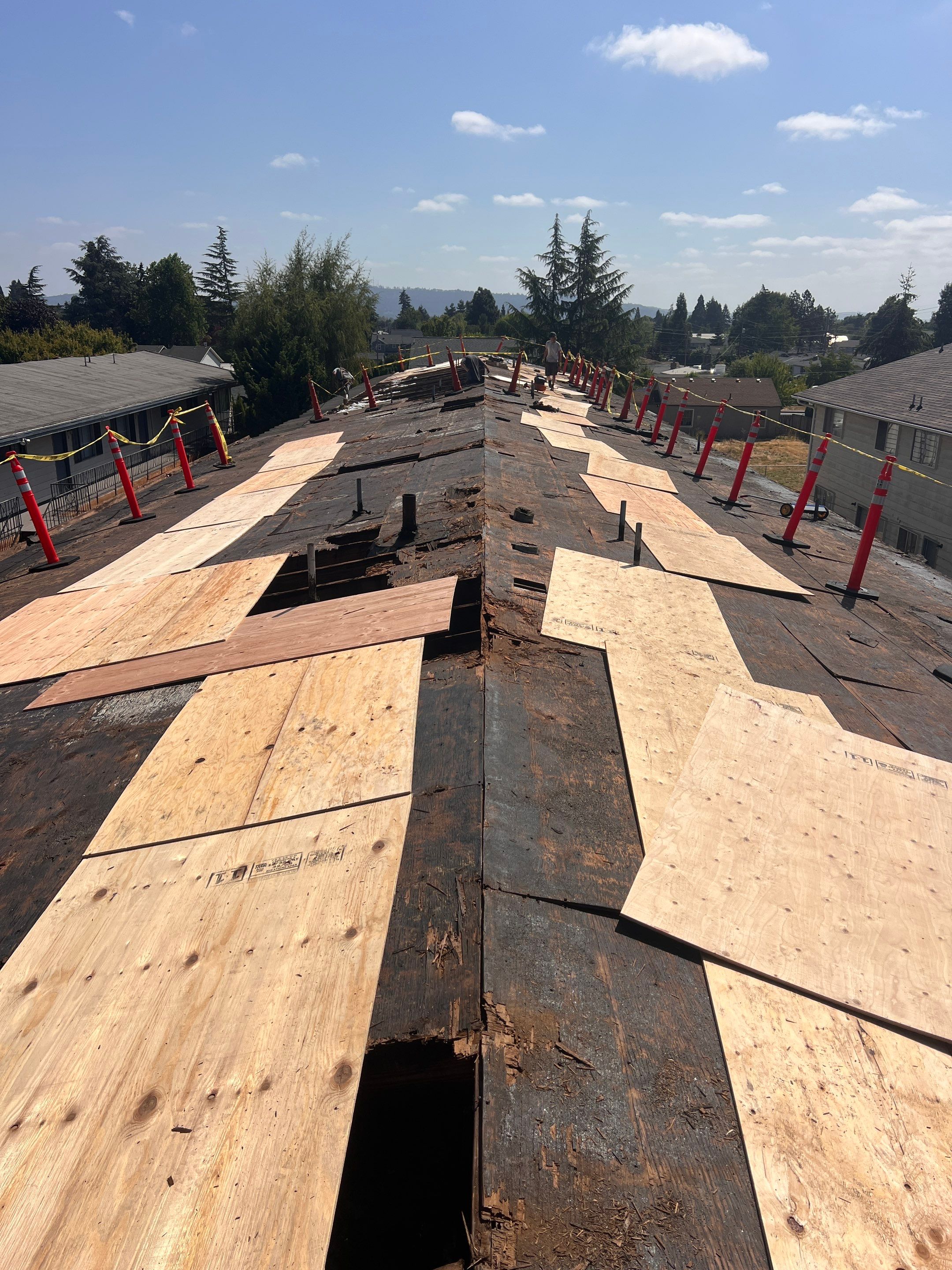 Commercial Flat Roof Installation using GAF 60Mil TPO  by Orezona Building & Roofing Company, Inc.