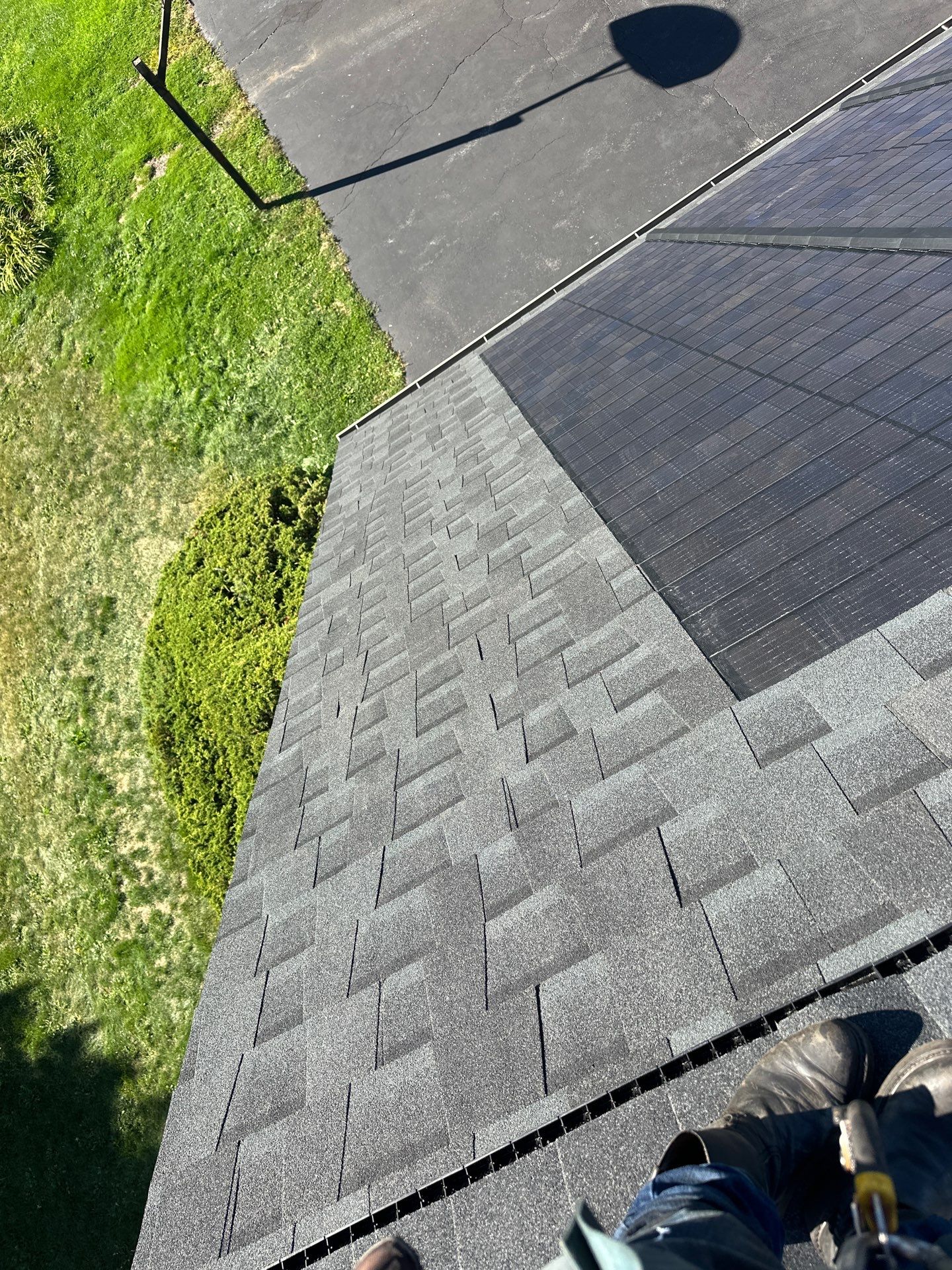 GAF Timberline Solar Roof Installation in Pittsford, NY by American Home Contractors