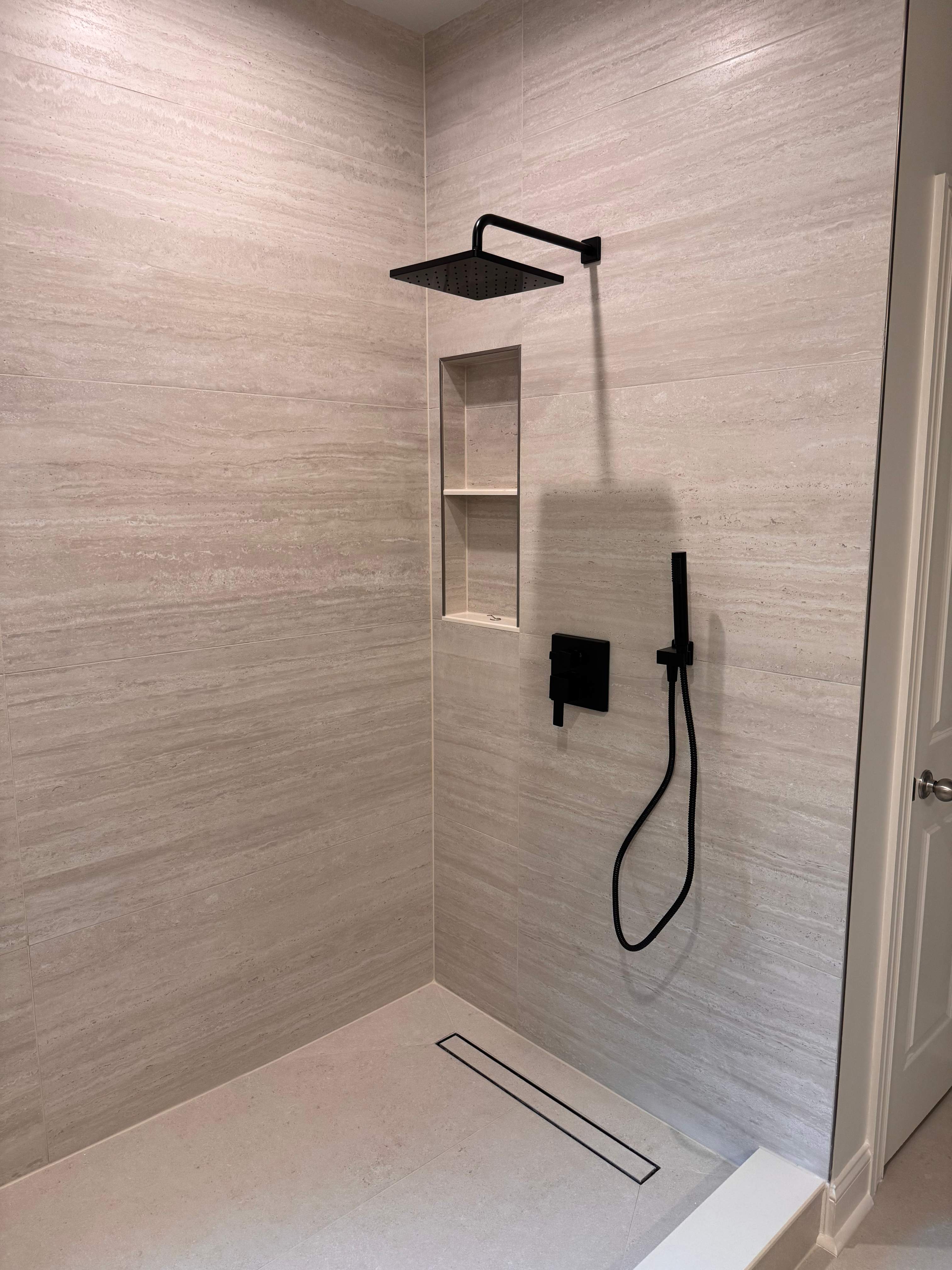 Master bathroom renovation using Free standing tub by Prudencio