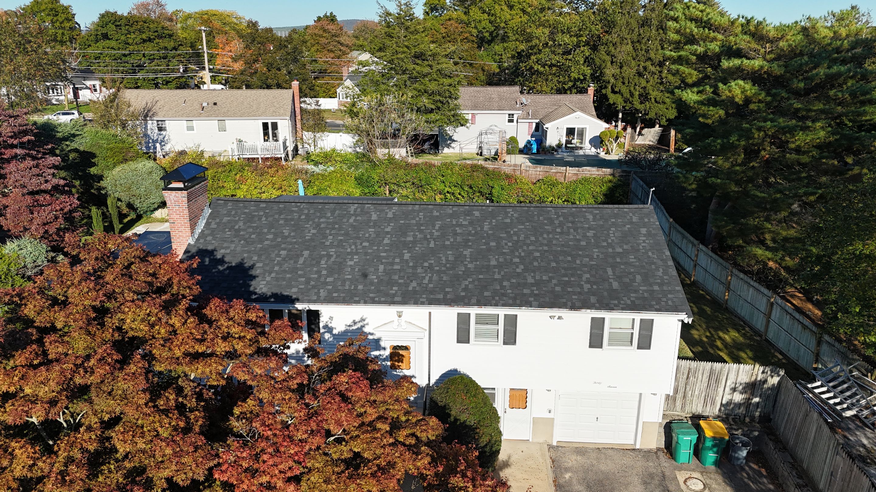 Full Roof Replacement, Rafter Repair & Gutter Upgrade in Norwood, MA – Owens Corning Duration, Onyx Black by JOHNNYS PRO