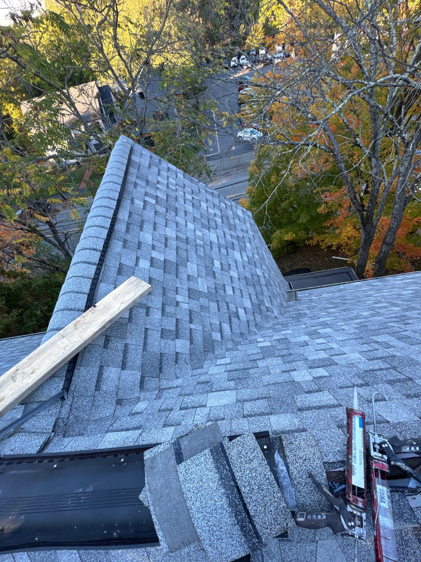 Full Roof & Porch EPDM Replacement with Skylight and Chimney Repairs by Mighty Dog Roofing of Greater Middlesex County