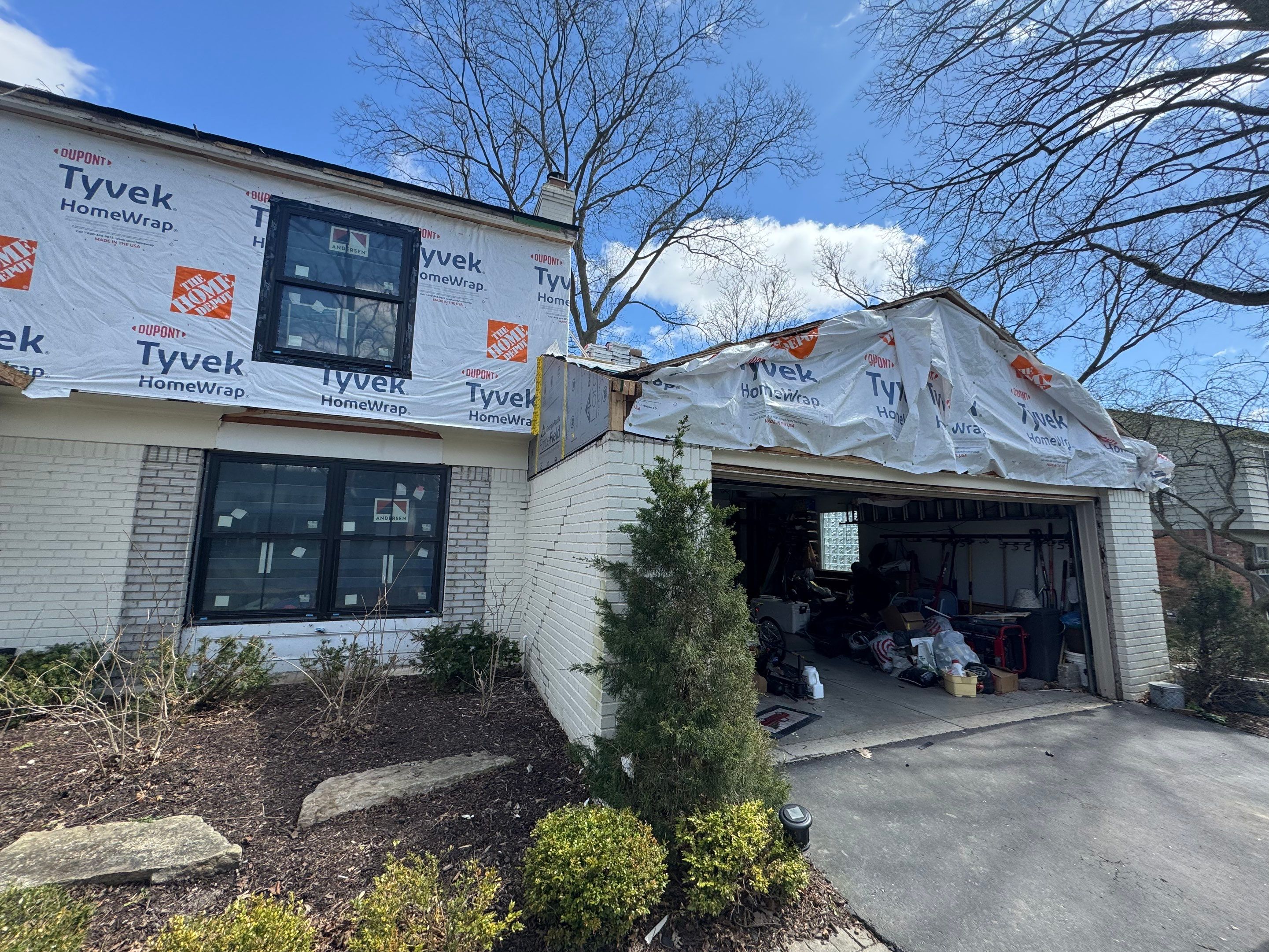 Siding Replacement using Hardie Plank S8 1/4"  Arctic White by 180 Contractors