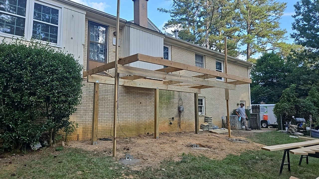 Split Rail Trail - Deck Installation  by Pillar and Pine