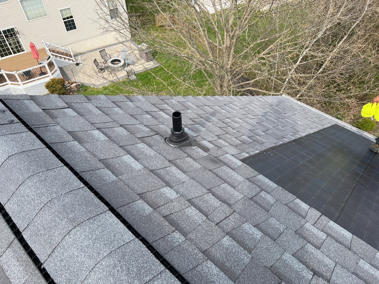 Solar Roof Replacement using GAF Timberline Solar Shingles by American Home Contractors