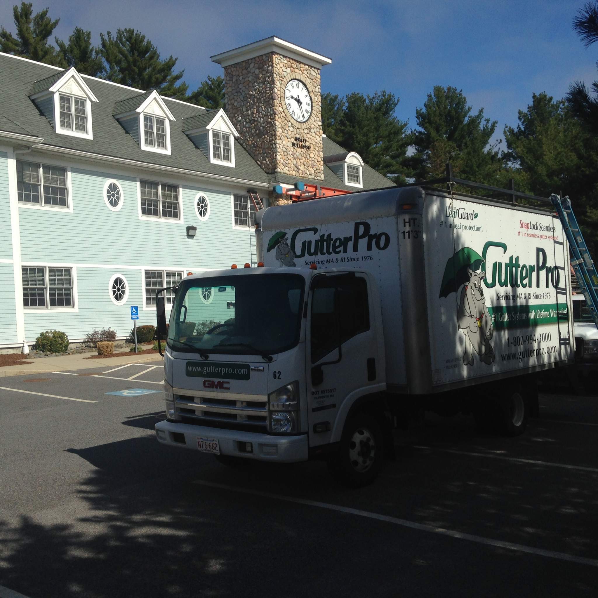 Seamless Commercial Gutter Replacement at Scituate Federal Bank in Marshfield, Ma by Gutter Pro Enterprises