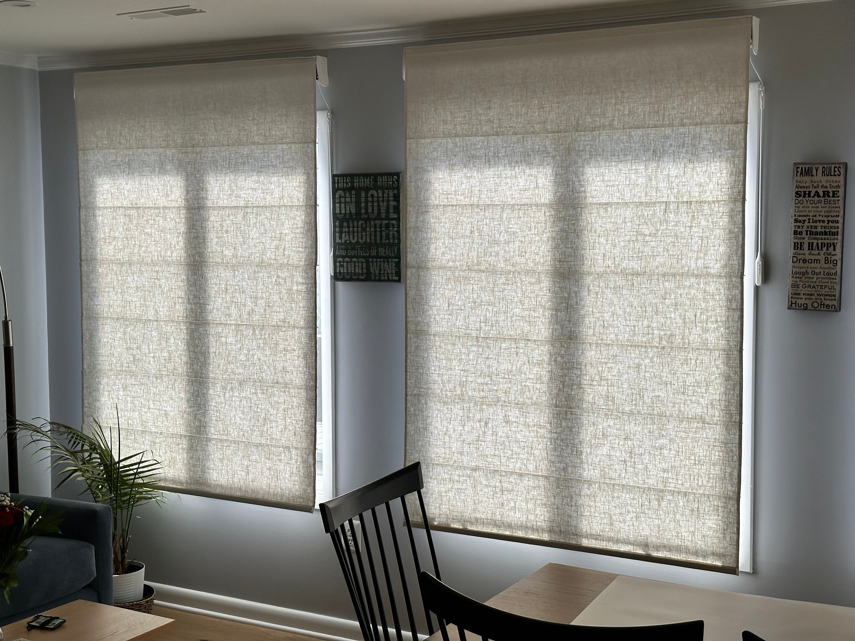 Roman Shade Installation - Cobb Island by Southern Maryland Custom Blinds