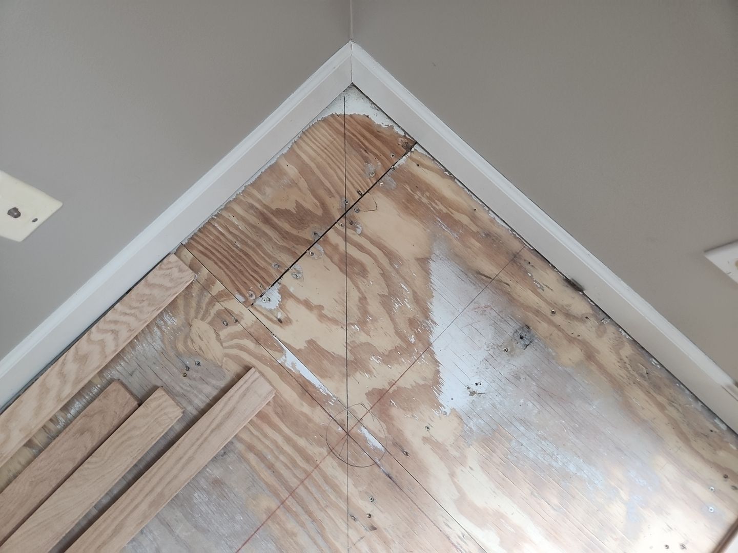 Ann Arbor Elegance: Red Oak and Walnut Living Room Masterpiece by Ann Arbor Hardwoods