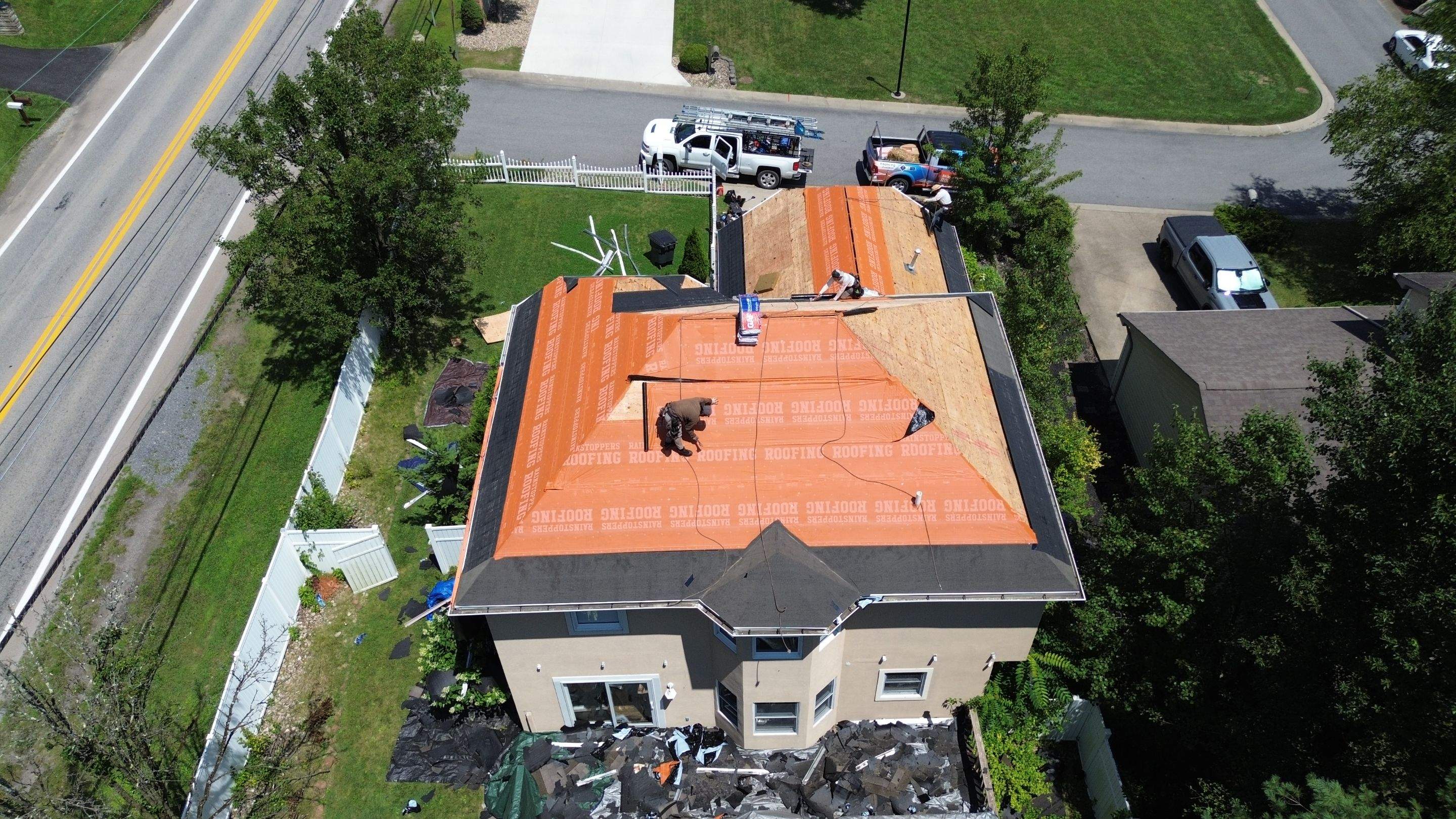 Residential Roofing Installation using GAF Timberline HDZ Pewter Gray by Rainstoppers Roofing
