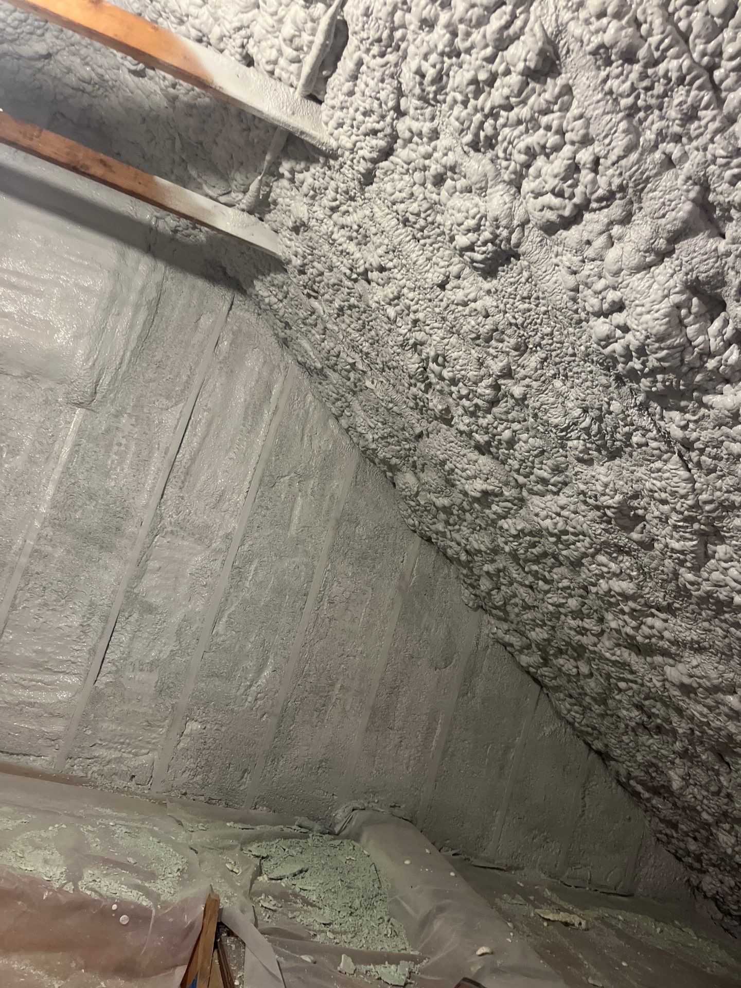 Attic Retrofit using open cell spray foam by NYS Foam & Energy