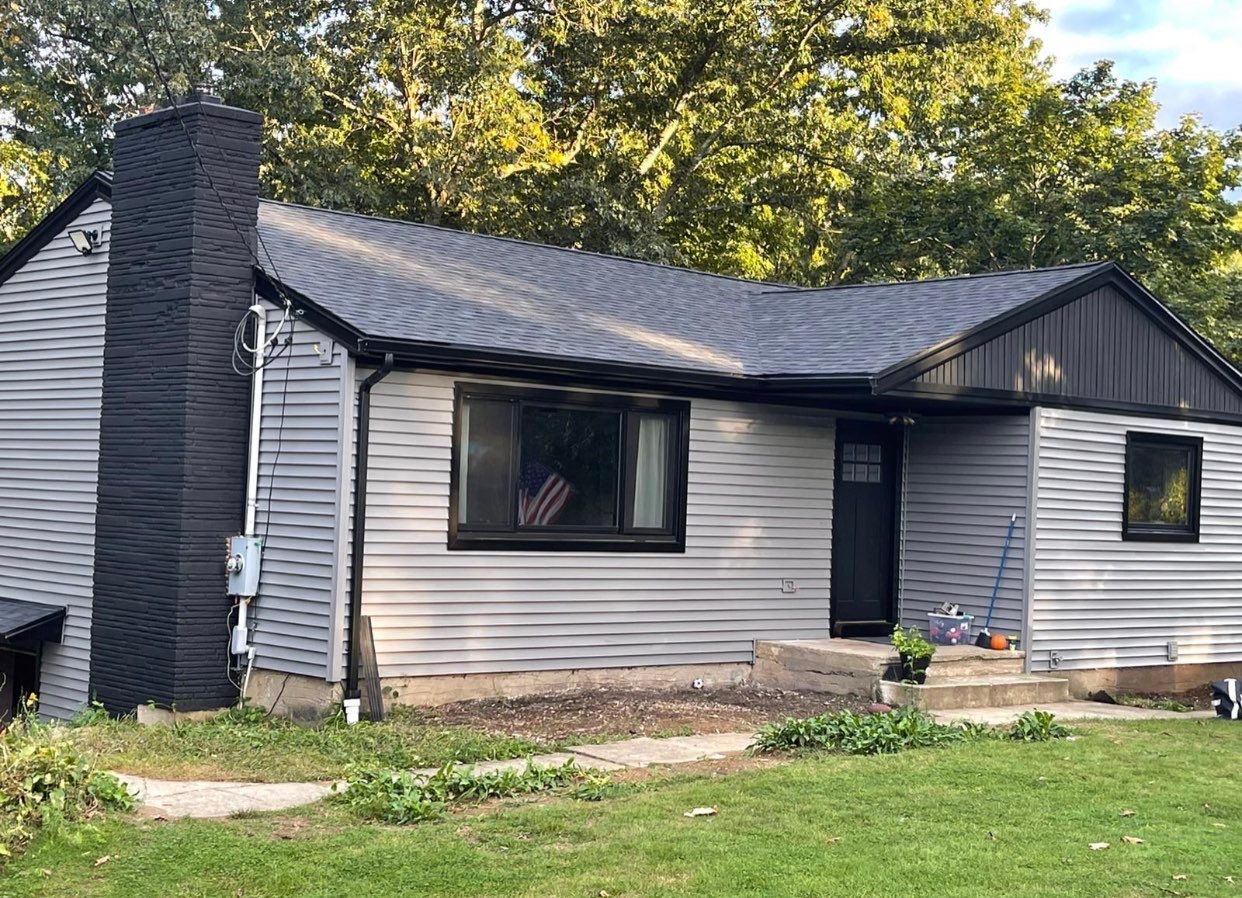 Siding Installation using Certainteed monogram charcoal gray Owens Corning Onyx Black by A Plus Exterior