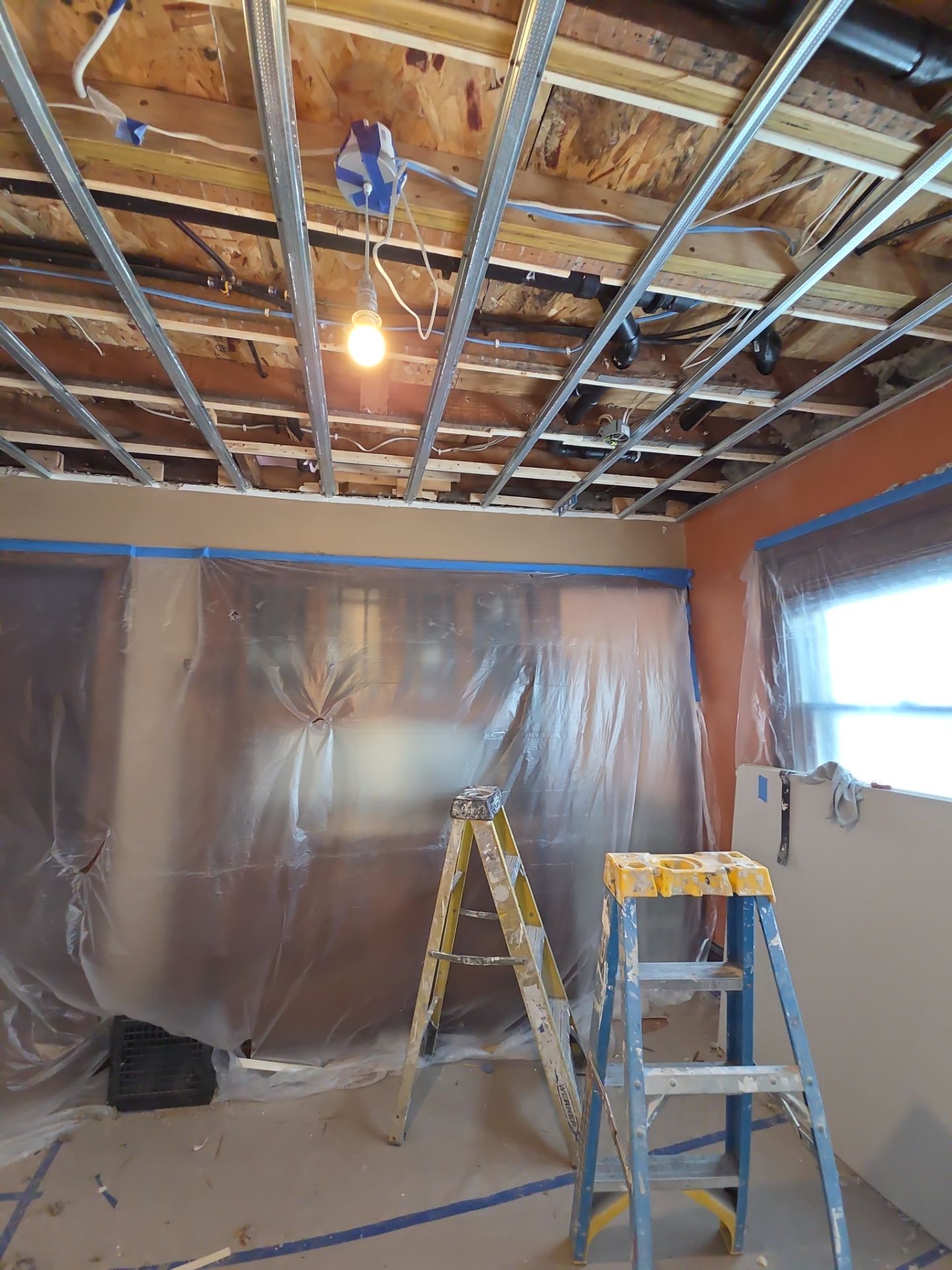 Shower Remodel & Ceiling Restoration – Correcting Water Damage and Rebuilding Right by Johnny Five Construction 