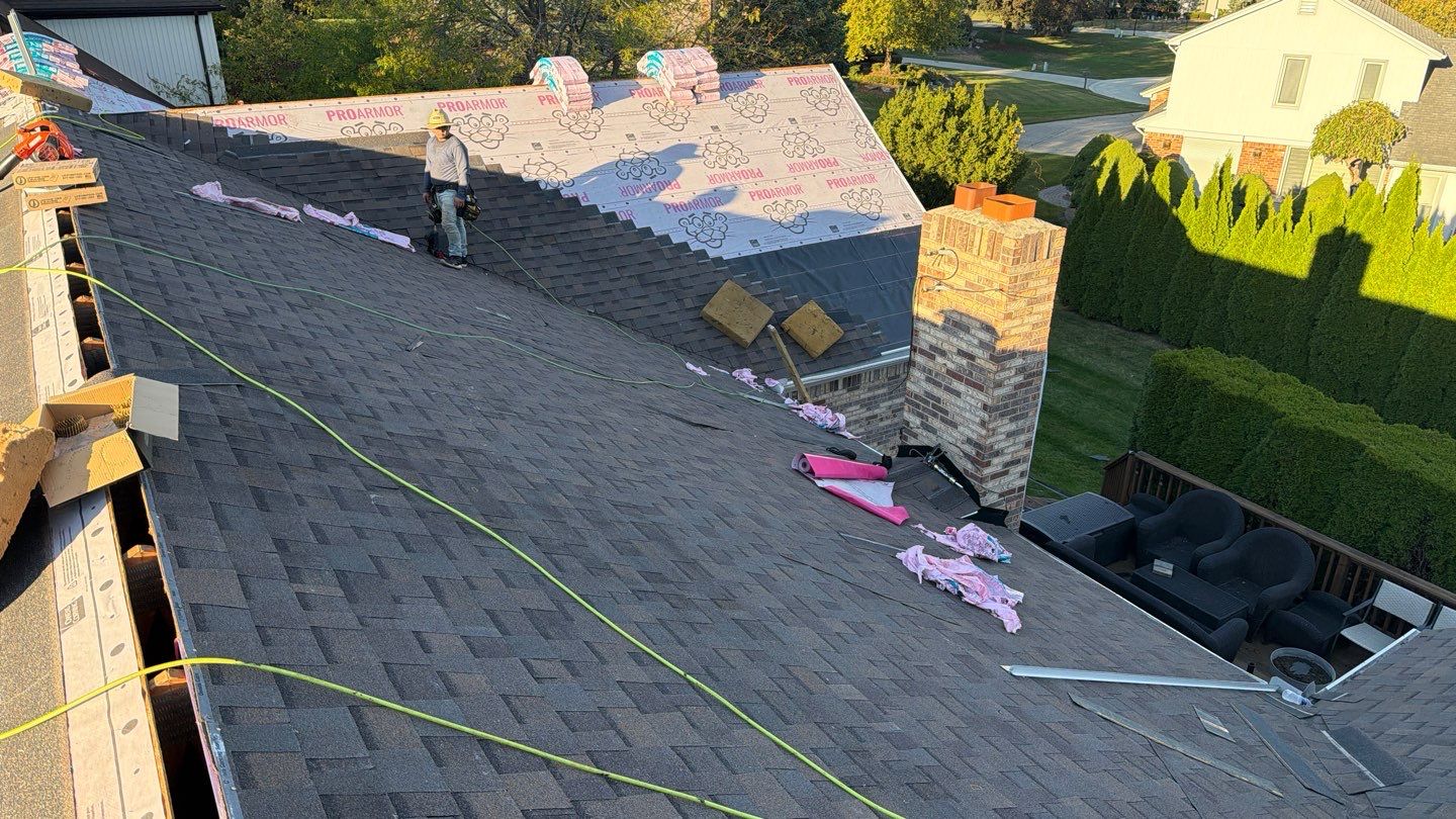 Roof Replacement using Owens Corning Teak by 180 Contractors
