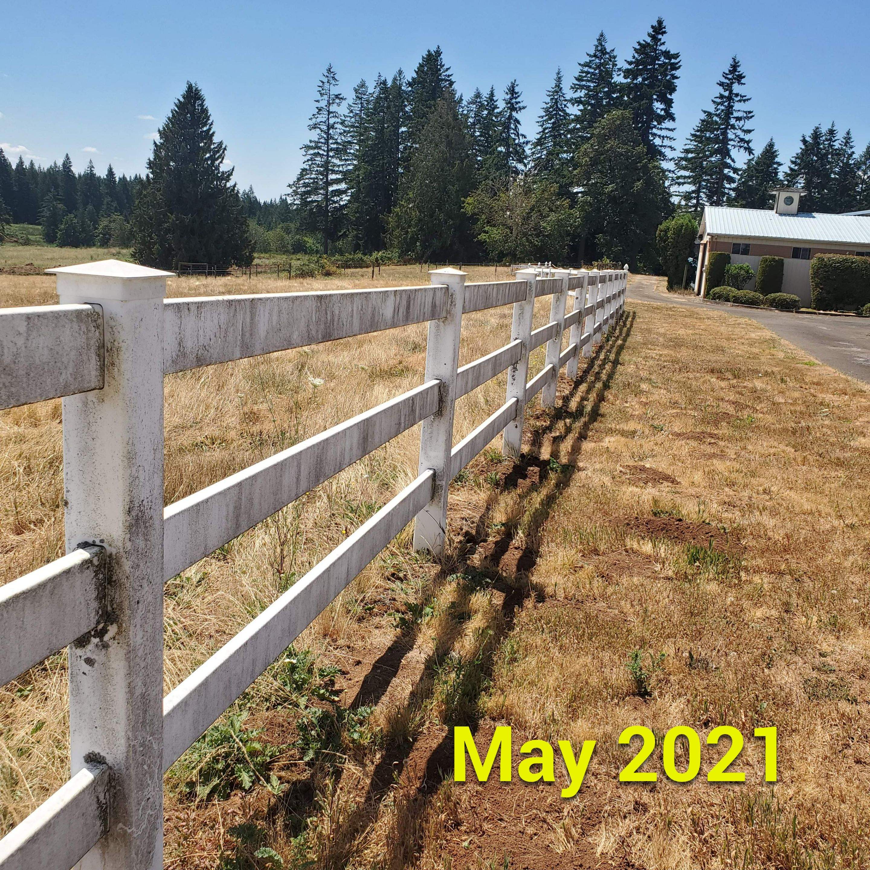 Vinyl Fence Wash using Surfactant by Willamette Outdoor Wash LLC