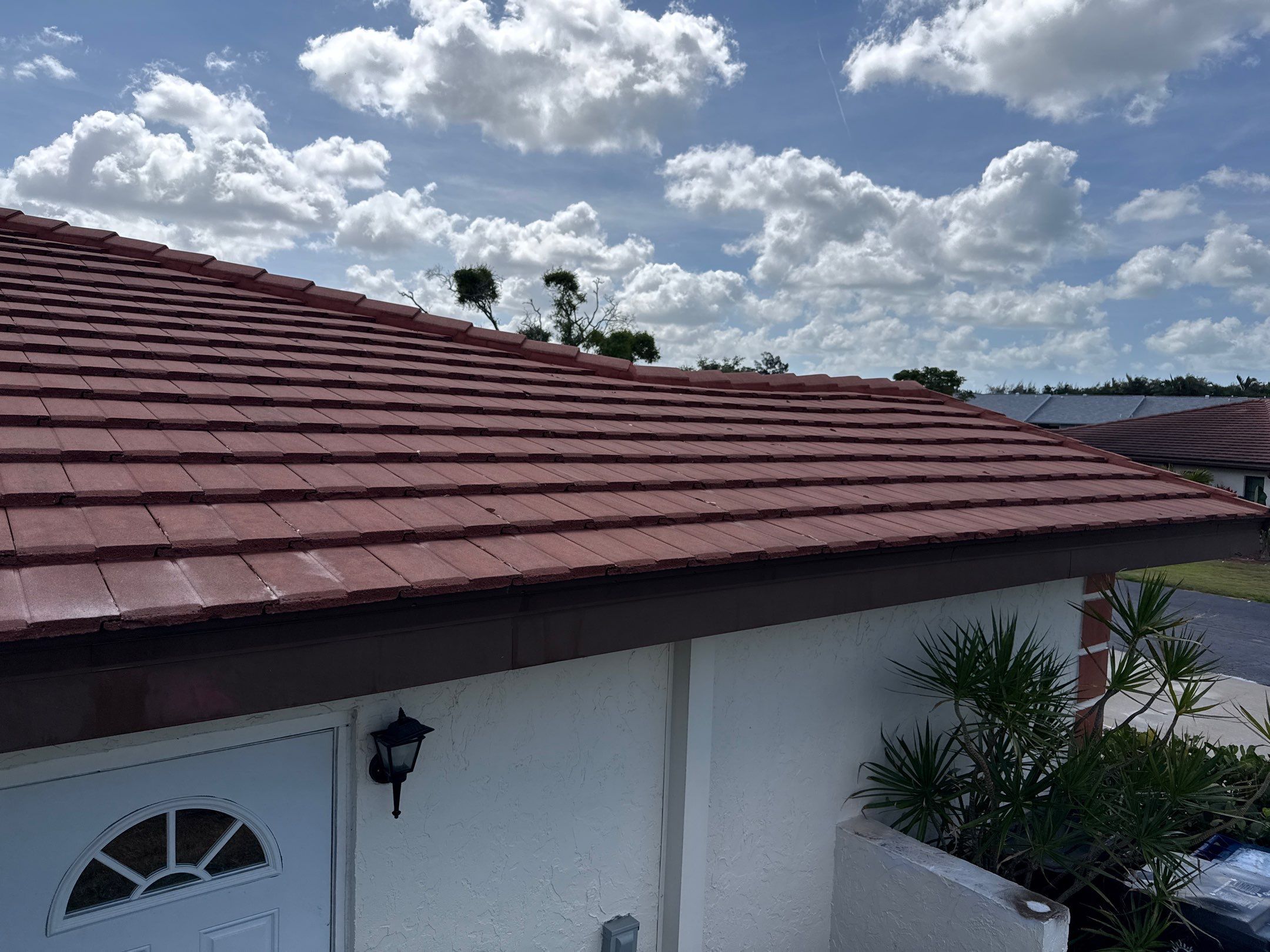 Tile Roof Cleaning in Vivienda at Bradenton, FL | No Roof Walking Method by Sunshine AquaWash