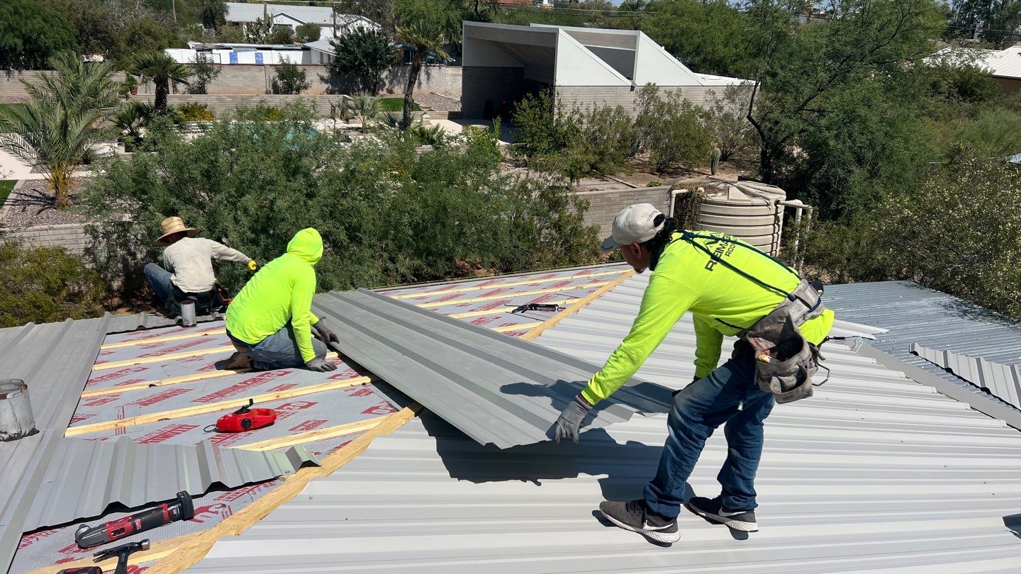 Light Stone Exposed Fastener by Reimagine Roofing