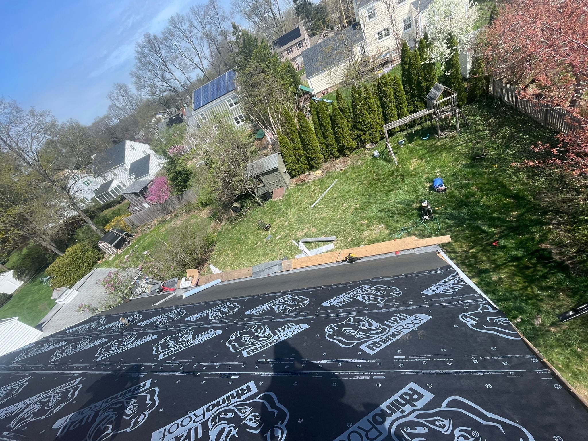 Residential Roofing Installation using Owens Corning TruDefinition Duration AR - Estate Gray by A Plus Exterior