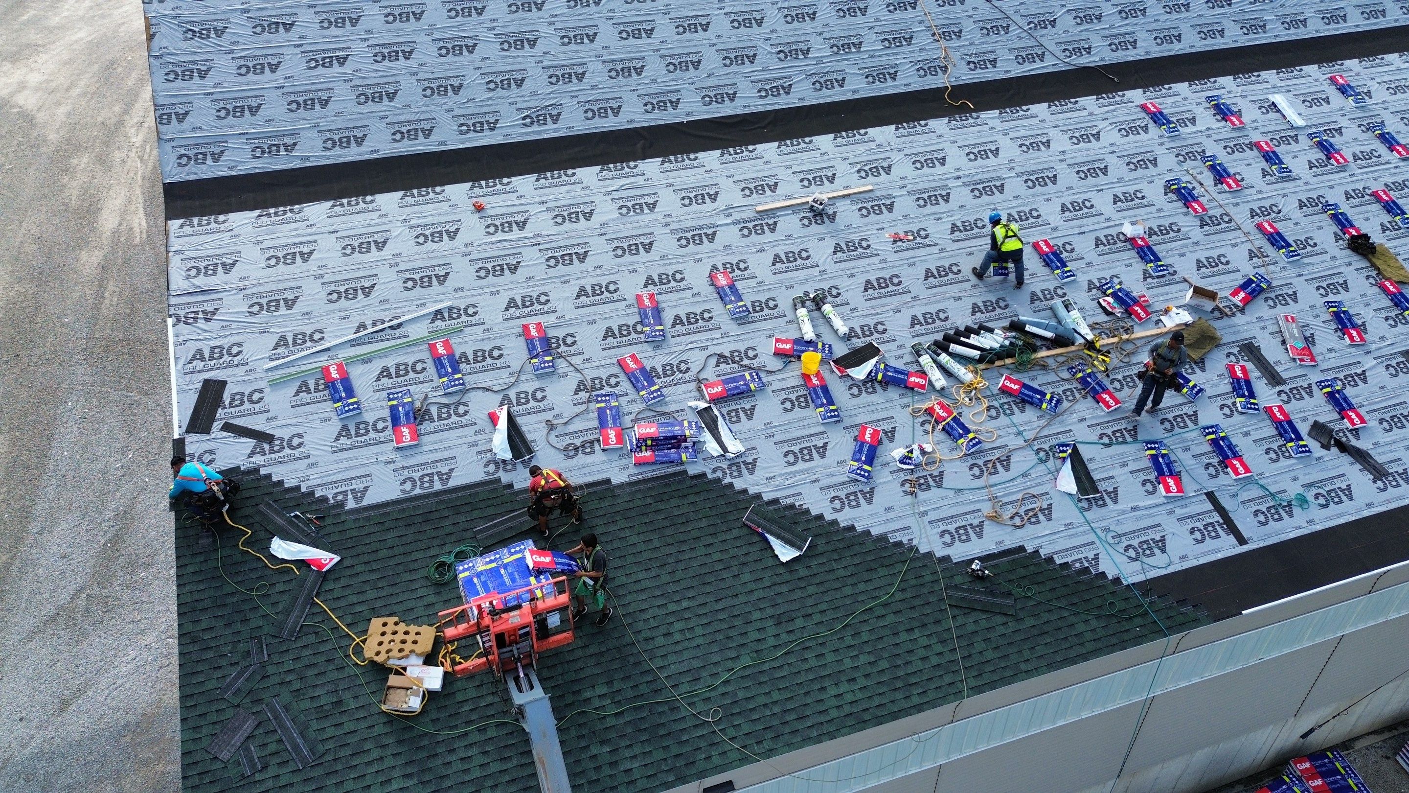 Commercial Roofing Installation using Timberline HDZ Shingles - Hunter Green by RoofX 