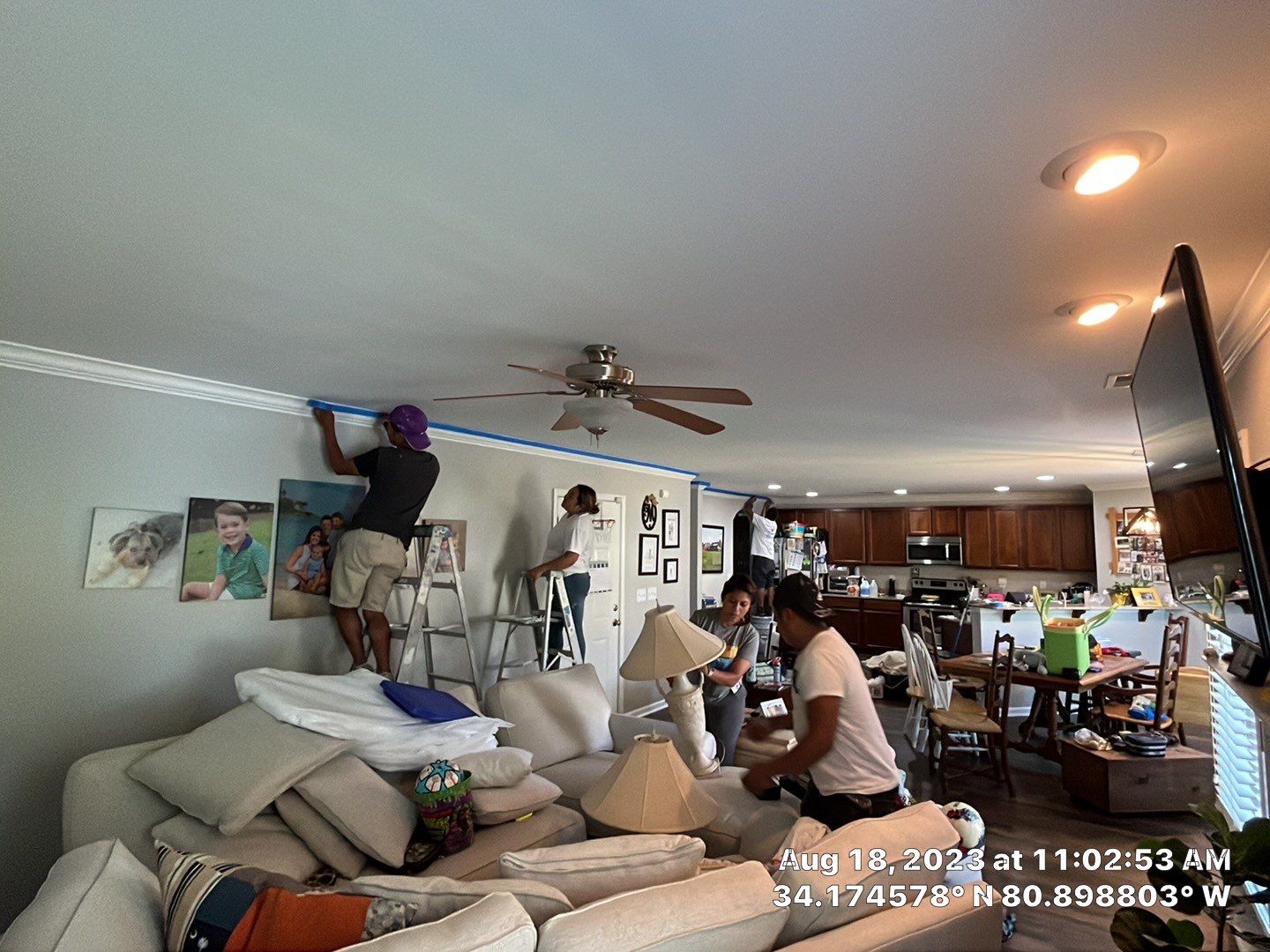 Full Ceiling Repair and Repaint by Thompson Industrial