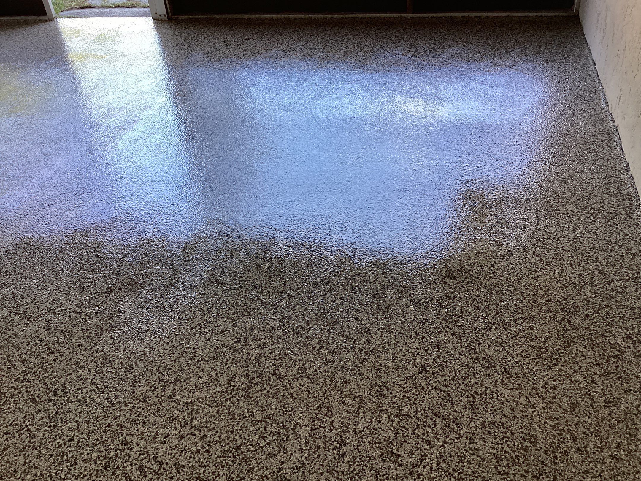Patio using Cordwood by Amvet concrete coatings llc