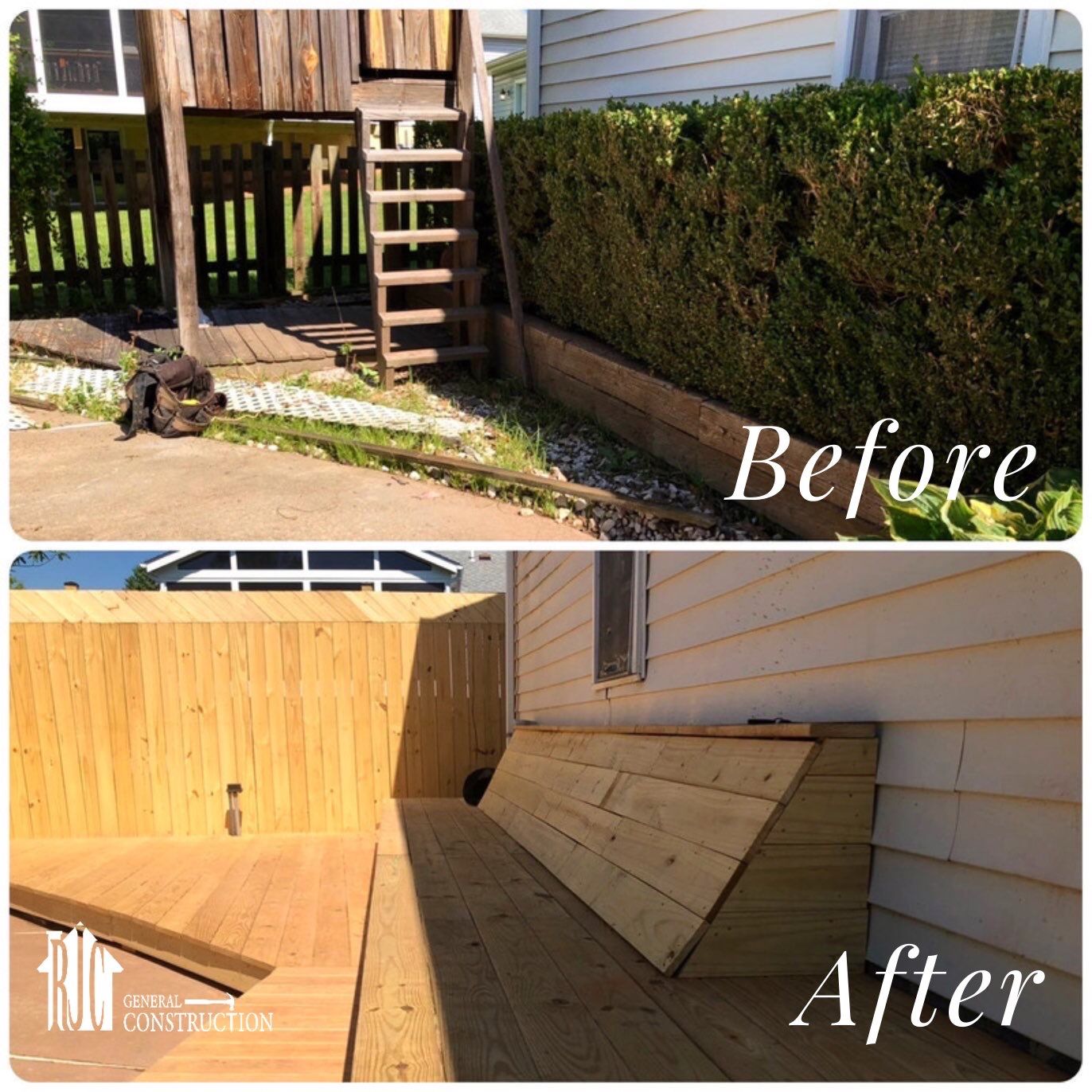 Fence Replacement using Pressure Treated Lumber by RJC General Construction, LLC.