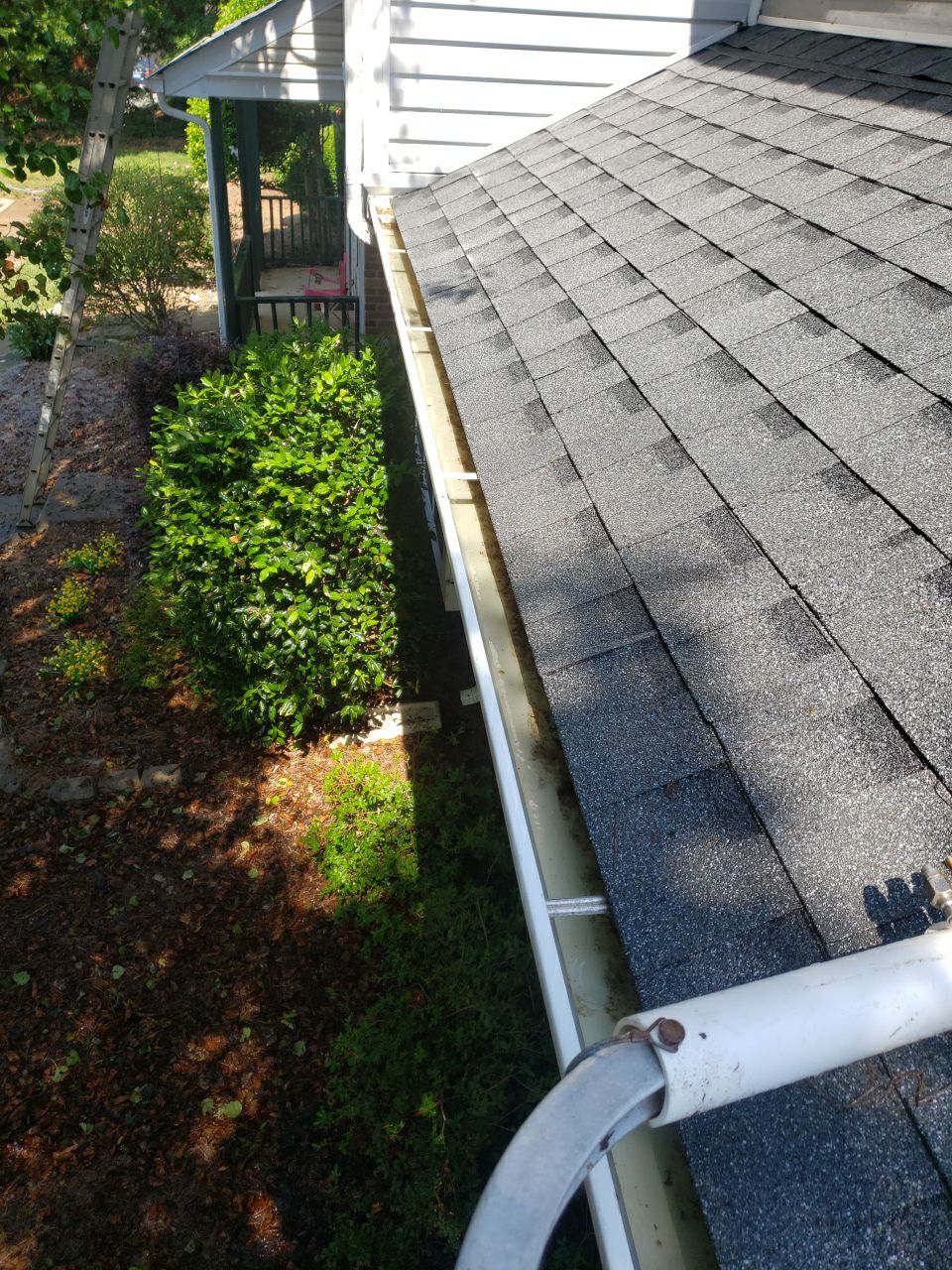 Gutter Cleaning using water by G&H Home Tech Pros LLC
