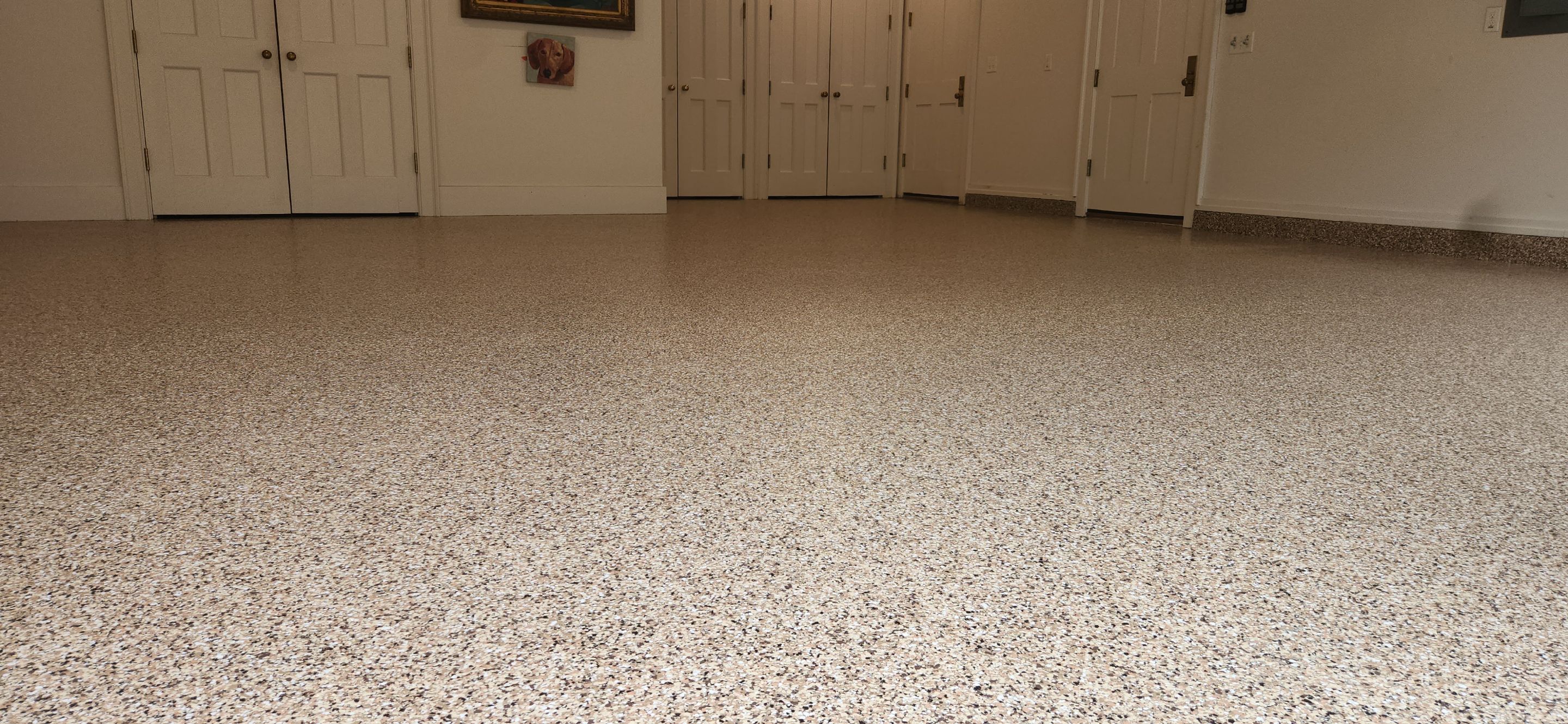Garage using Saddletan by Elite Floor Solutions
