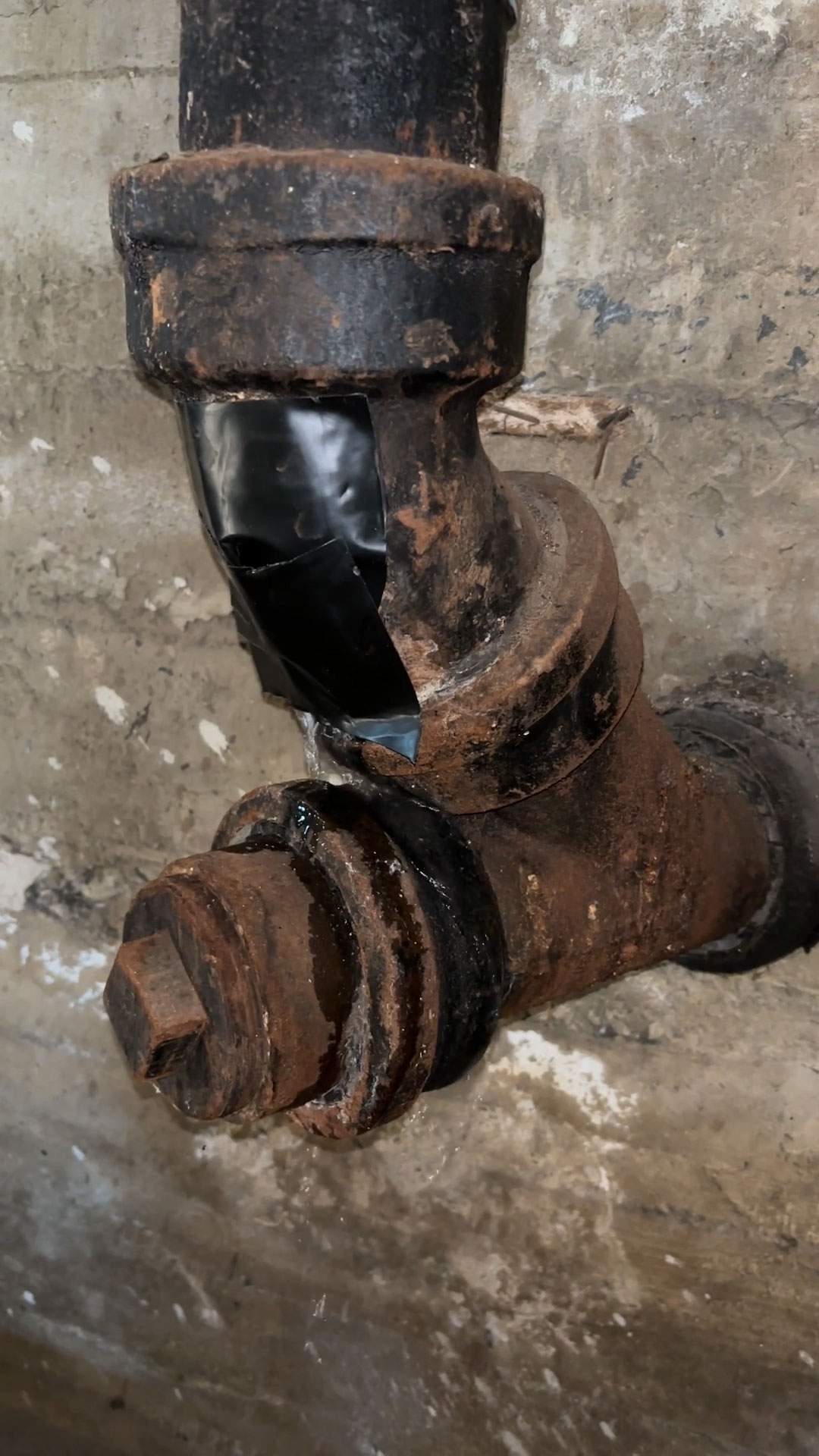 Basement Main Drain Leak Repair — Salem, MA.  by FAGONE MECHANICAL