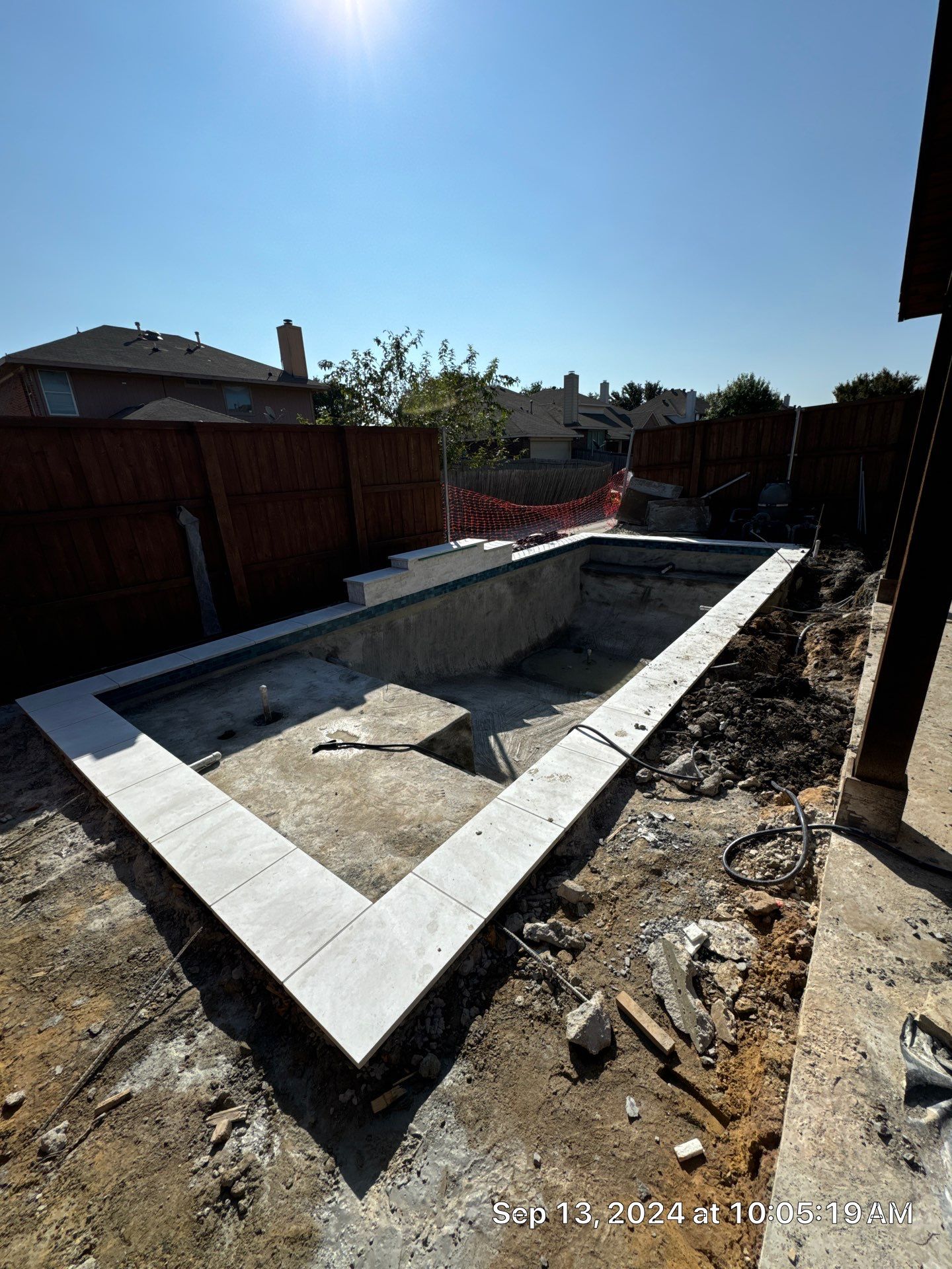 Modern Geometric Pool with Pergola by Pinnacle Pools and Spas - DFW