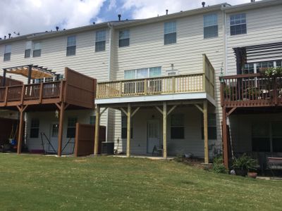 Elevated Pressure-Treated Wood Deck Replacement for Atlanta Townhome