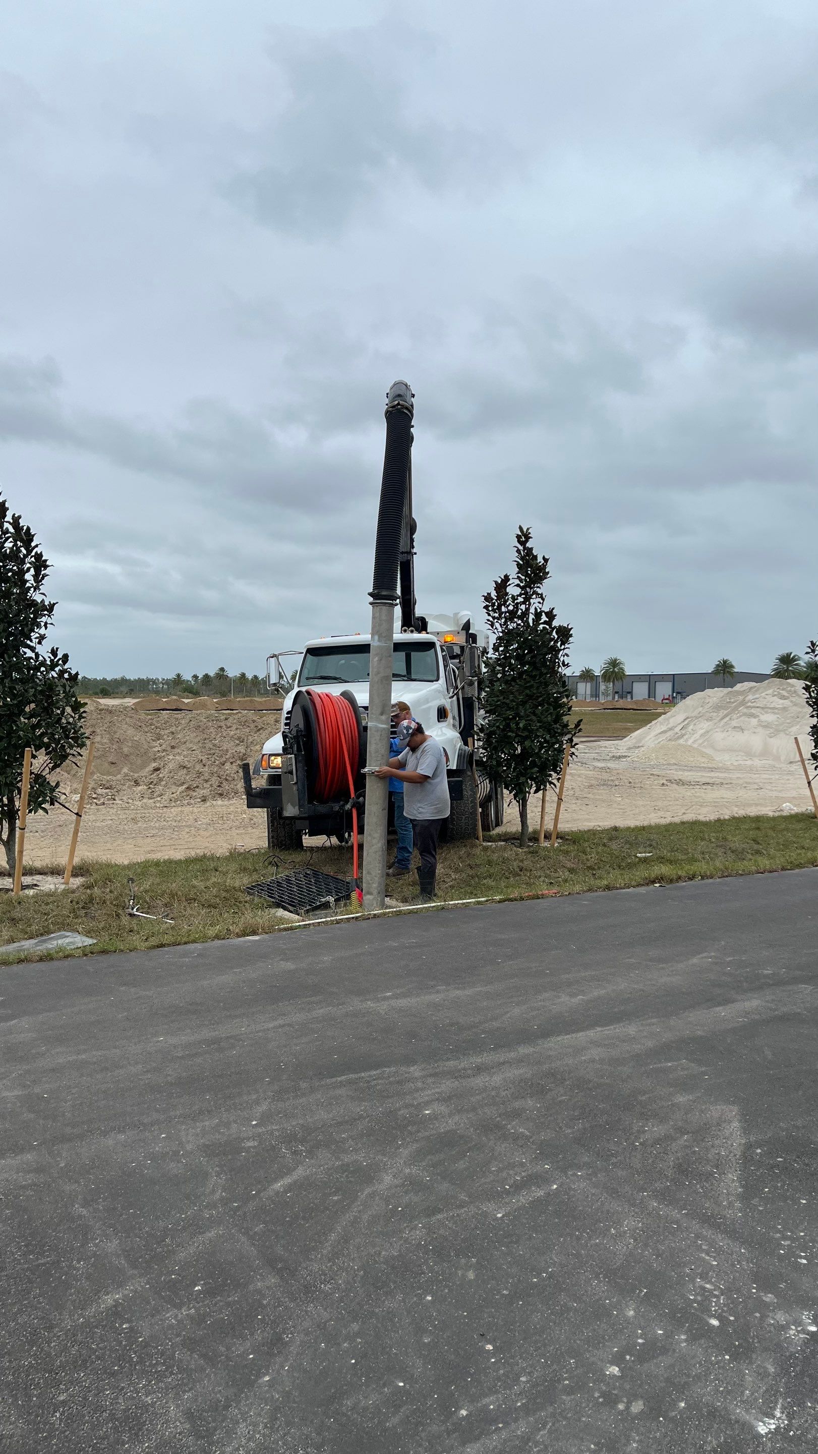 New Construction Storm Drain System Cleaning by APS Power & Water