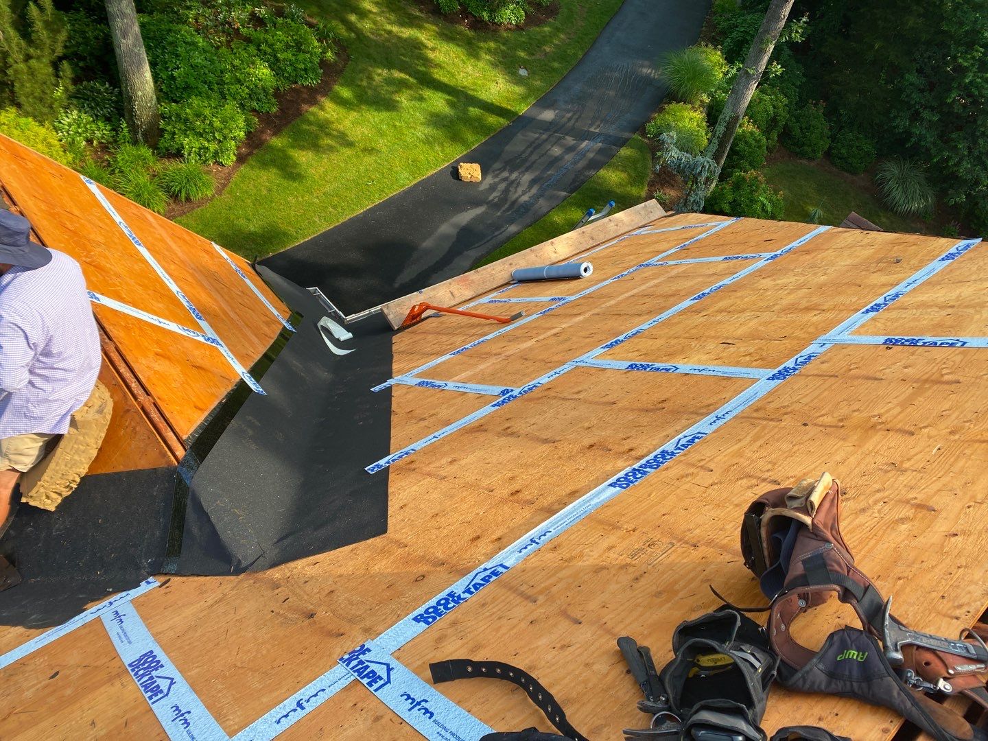 Residential Roofing Installation using Owens Corning Duration Driftwood by A Plus Exterior