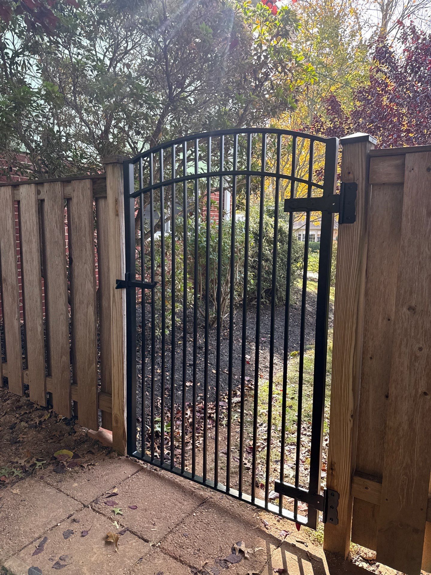 Modern Iron Pedestrian Gates – Leverton Road Residential Project – Rockville, MD by Capitol Iron Works