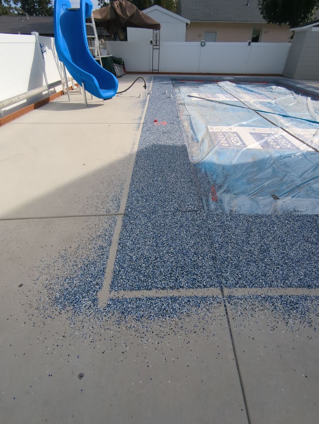 Pool Deck Transformation using Orbit & Patio in Slate Hybrid by Croc Coatings, LLC