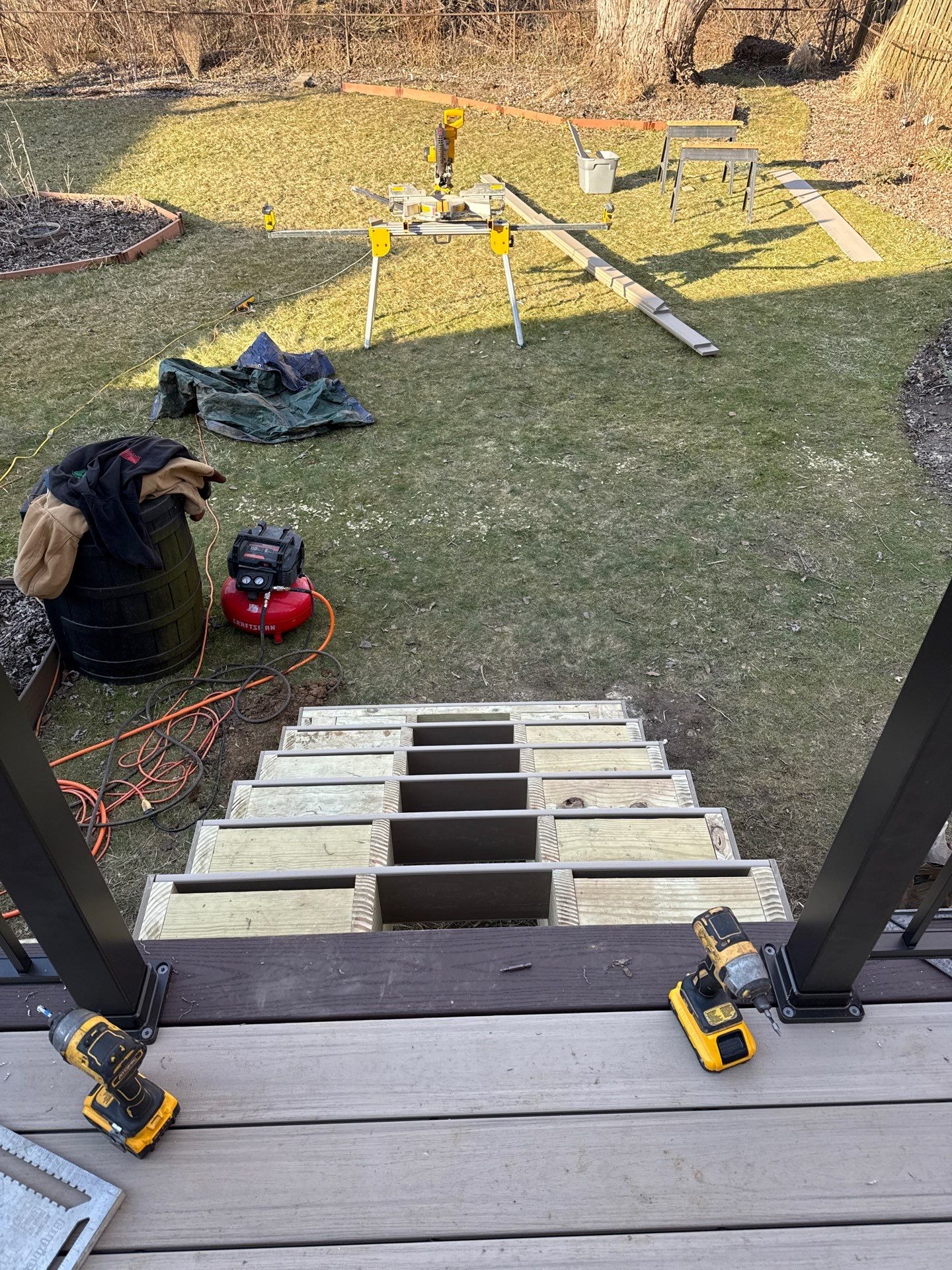 Deck and door install by Cousins Roofing Siding & Decks