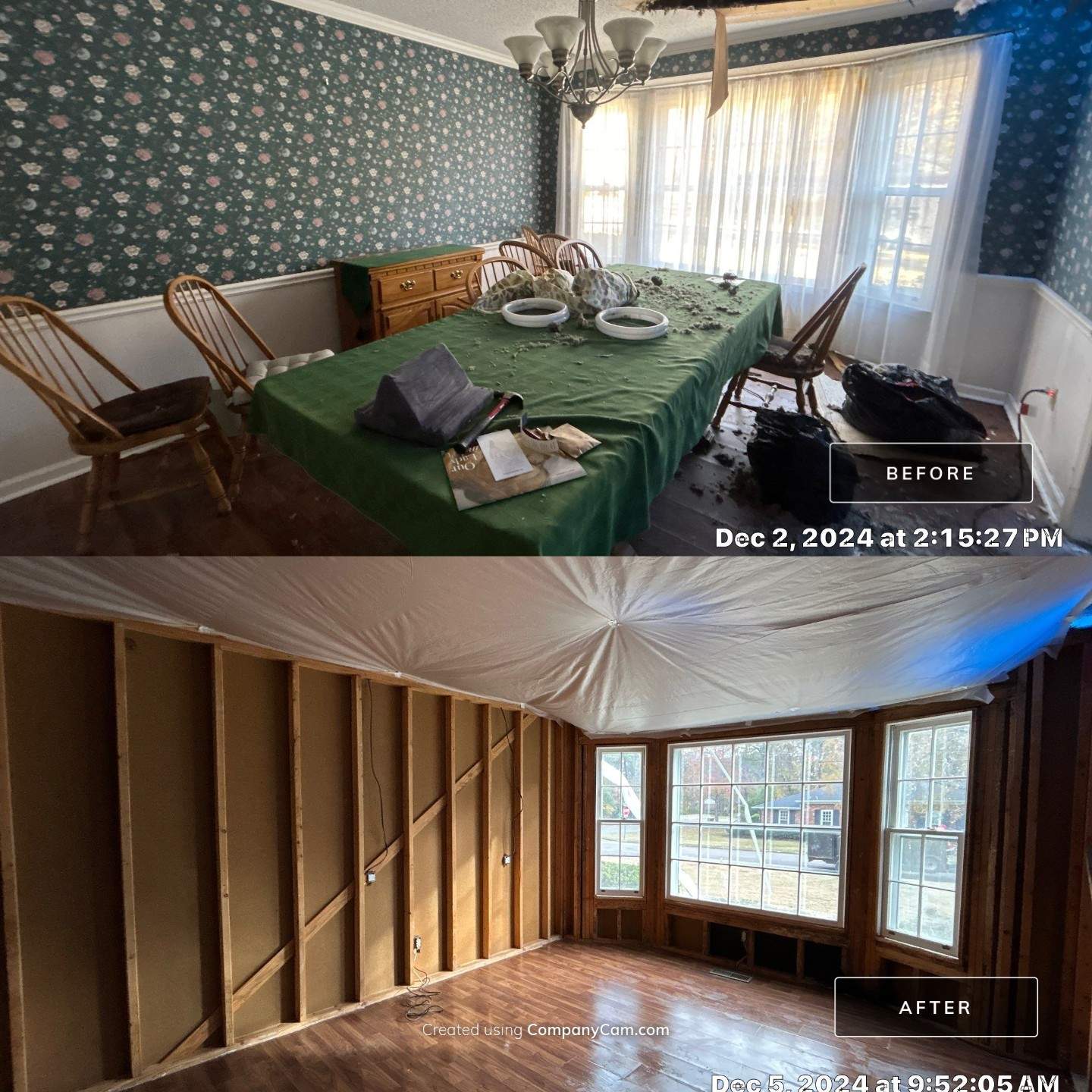 Residential Abatement with interior demolition by EAS Environmental, LLC.