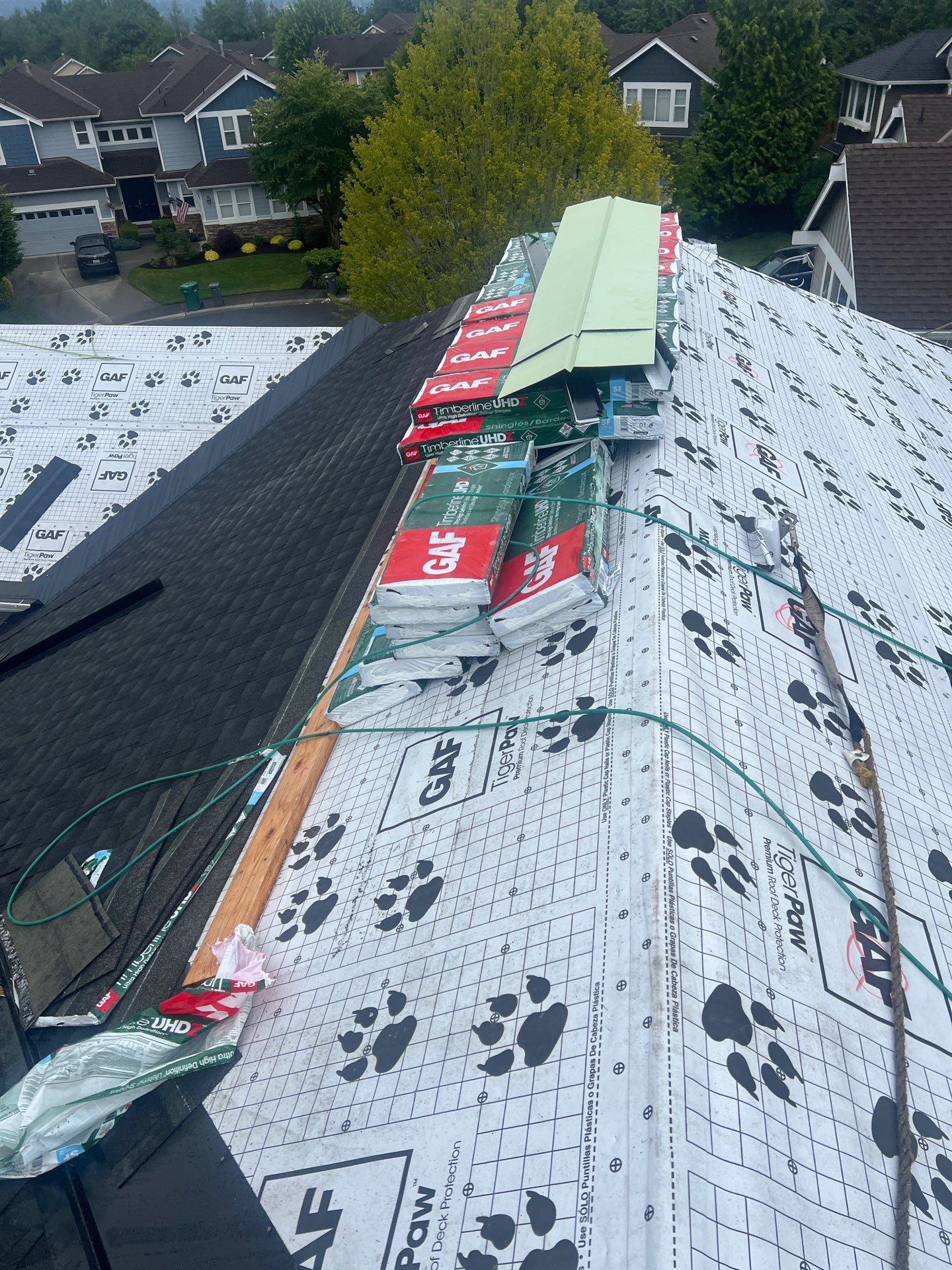 Residential Roofing Installation using GAF UHDZ Shingles by Roofing Formula LLC