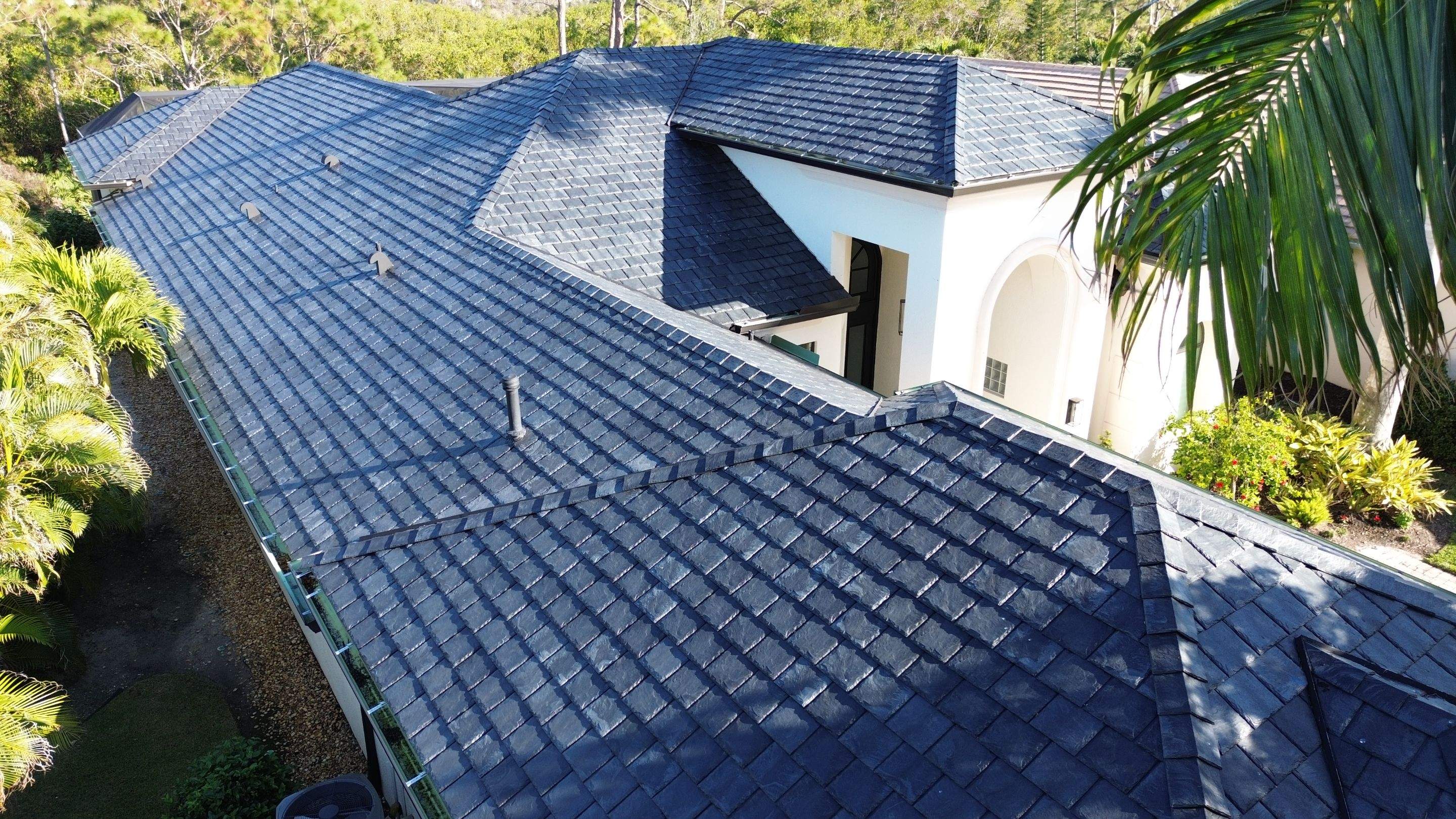 Residential Roofing Installation using Brava Slate Tile in Estero, Florida by International Roofing