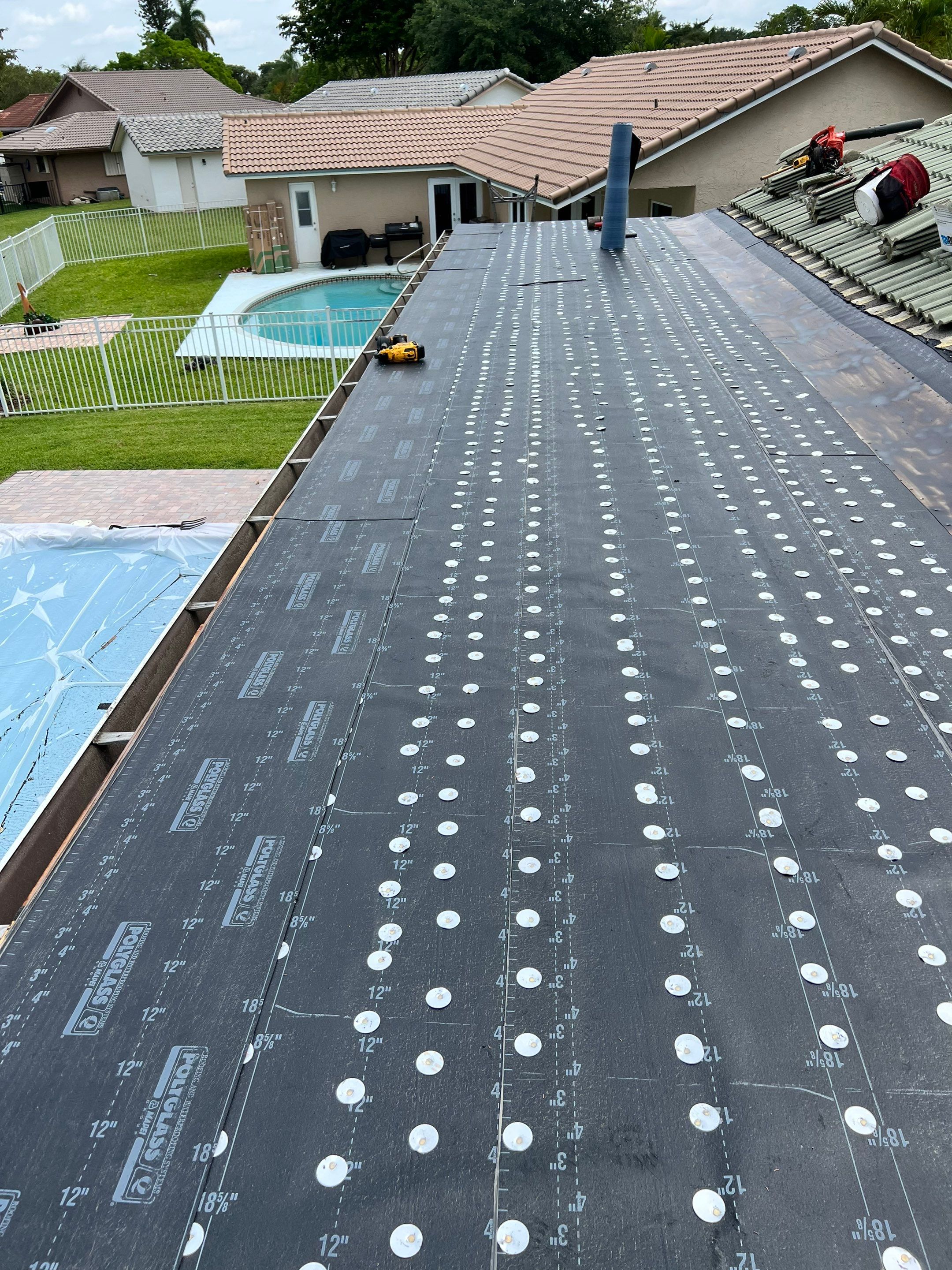 Residential Re-Roof using Polyglass Self-Adhered Flat Deck by First Due Roofing
