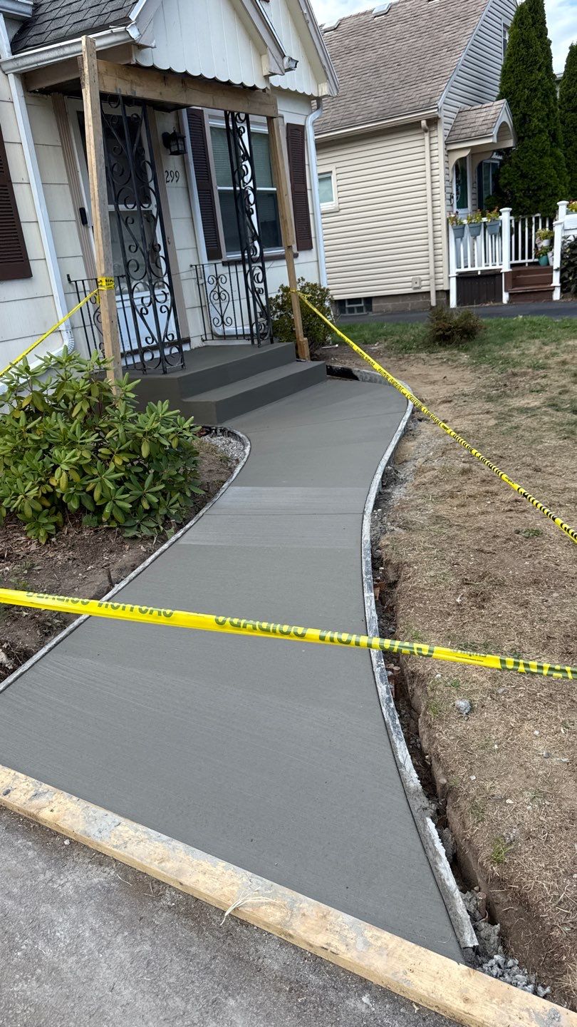 Broom Finish Porch and Walkway  by NG Masonry & Construction LLC