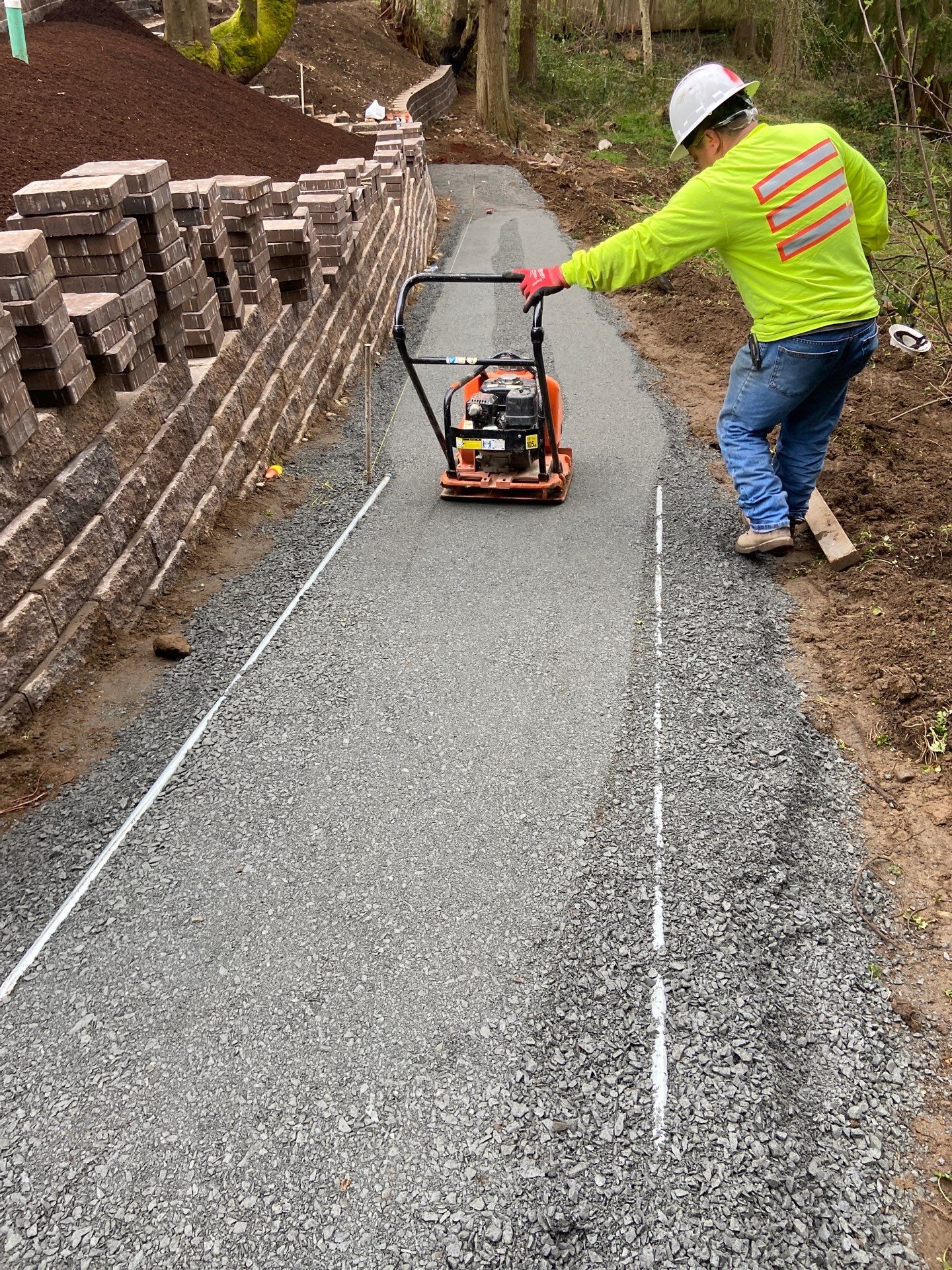 Retaining Wall and Backyard Renovation | Everett  by Jireh Asphalt & Concrete Inc 