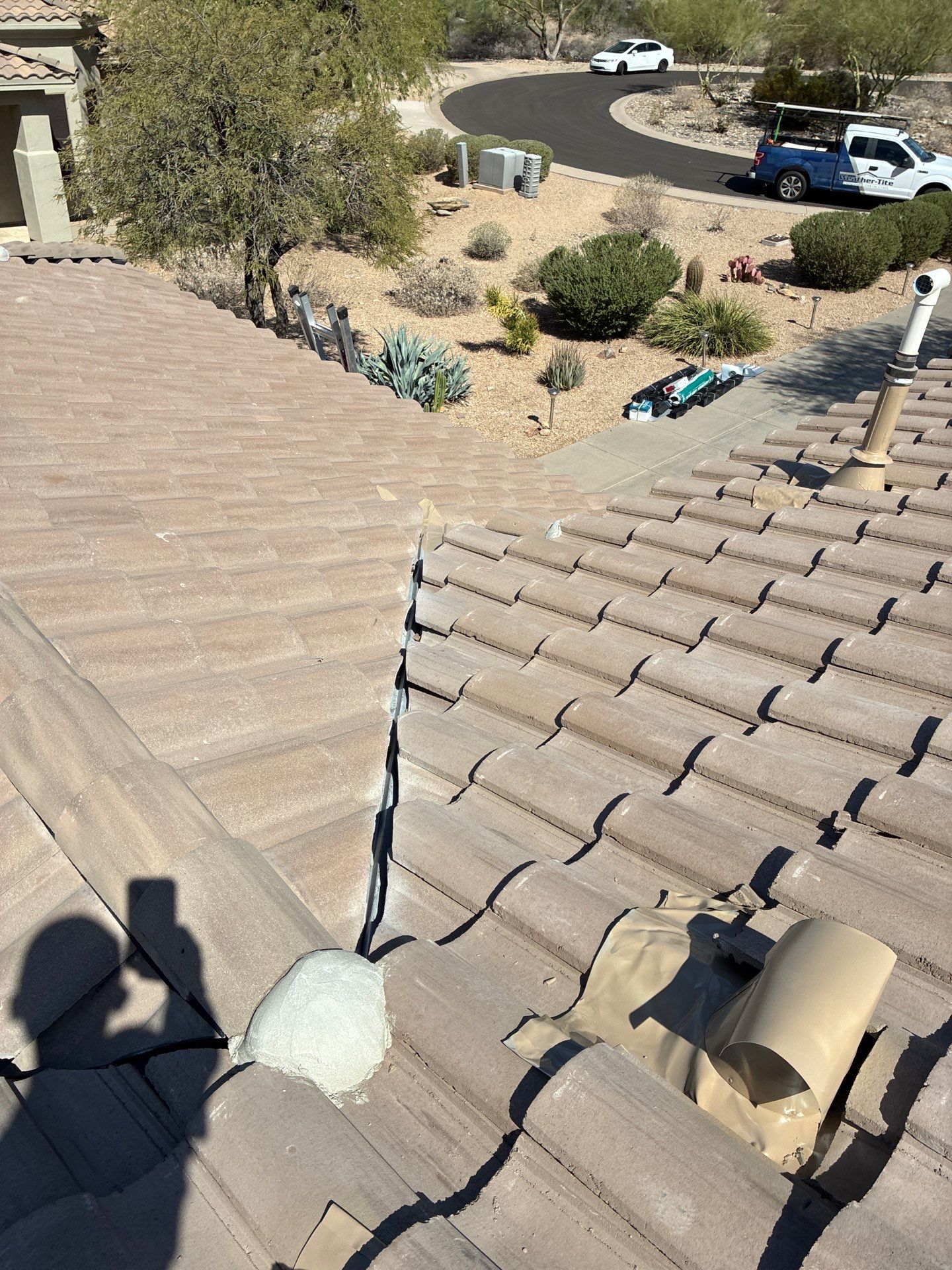 Residential Roof Install using Concrete Tiles in Scottsdale, Arizona by Weather-Tite Roofing