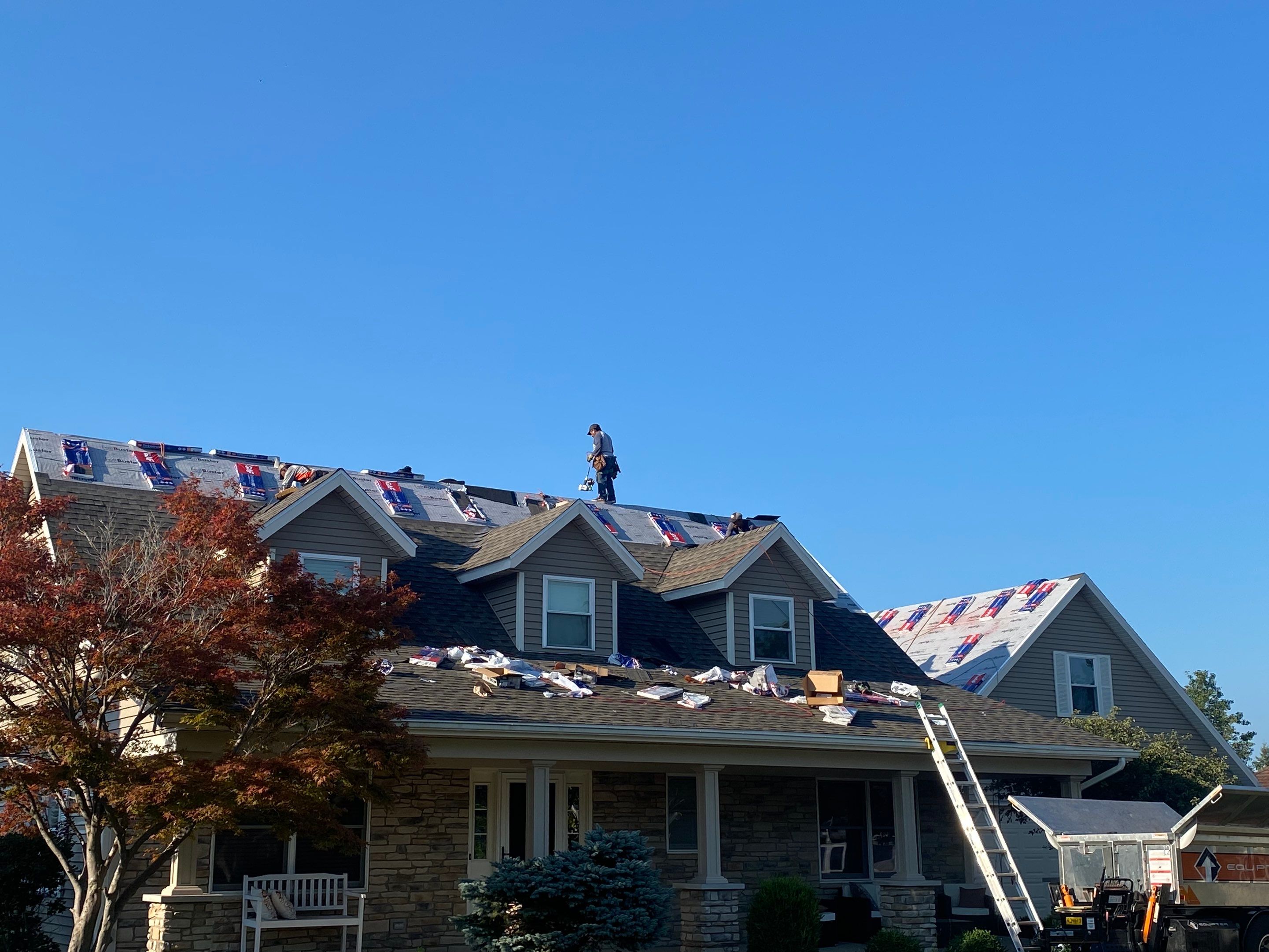 Residential Roofing Installation using GAF Timberline HDZ Weathered Wood by Nitro Roofing and Construction